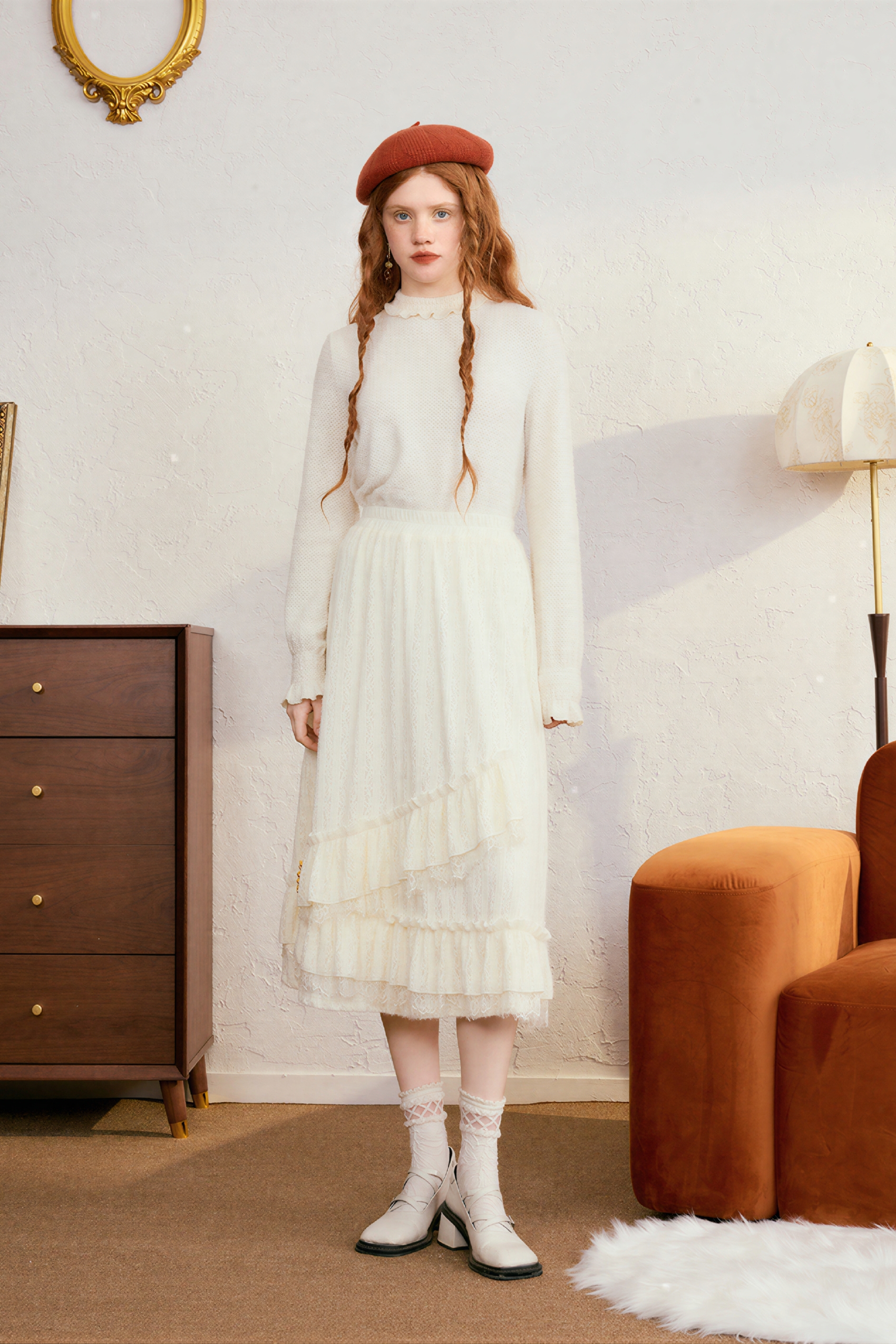 Crew neck knit base layer T-shirt