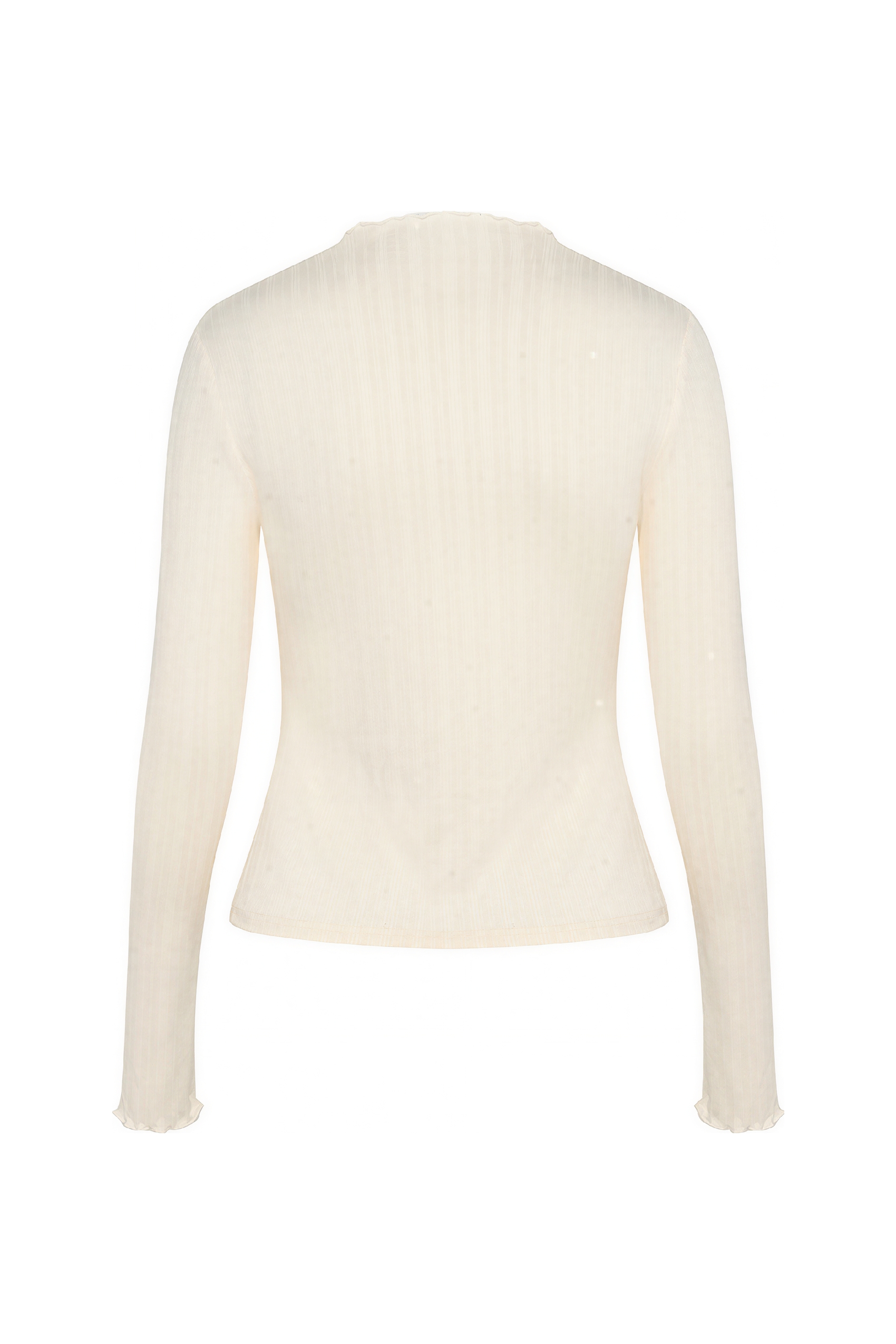 Lace-trimmed inner layer T-shirt