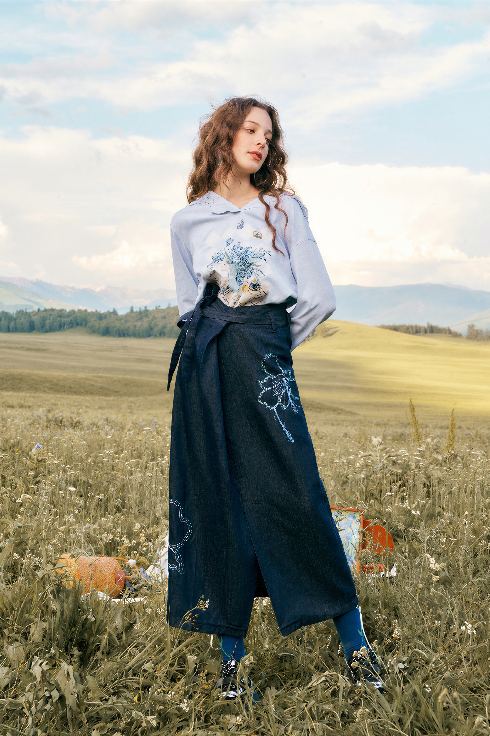 Van Gogh-Inspired Art Print Sweatshirt-LYONSENS