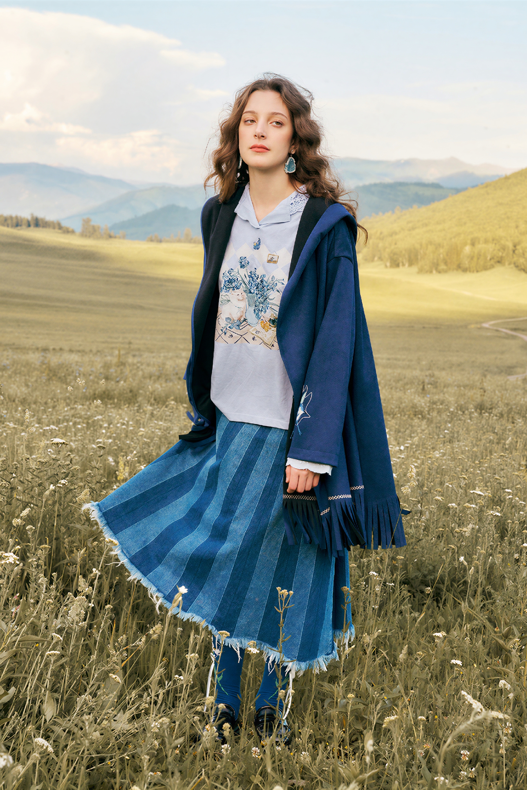 Van Gogh-Inspired Art Print Sweatshirt-LYONSENS