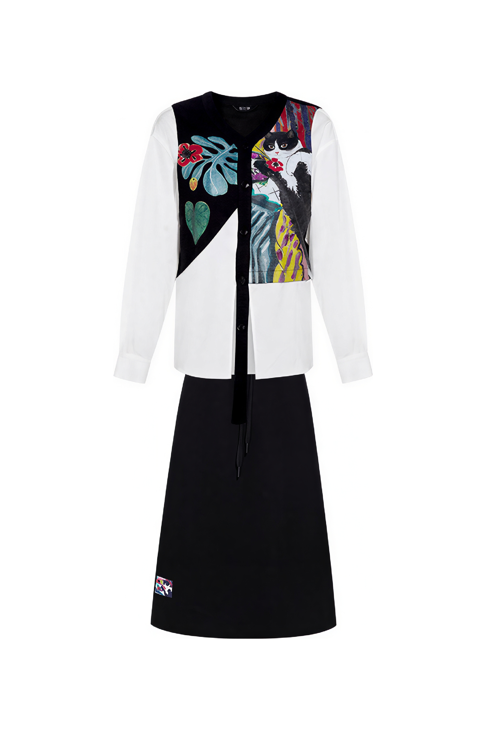 Matisse-Inspired Shirt & Skirt Two-Piece Set