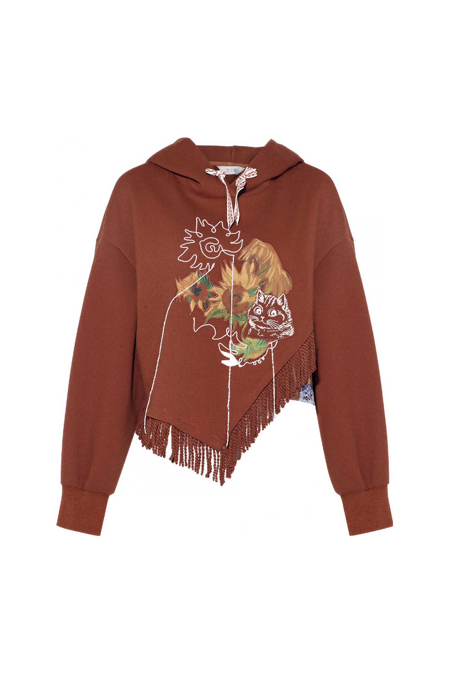 Short hooded sweatshirt