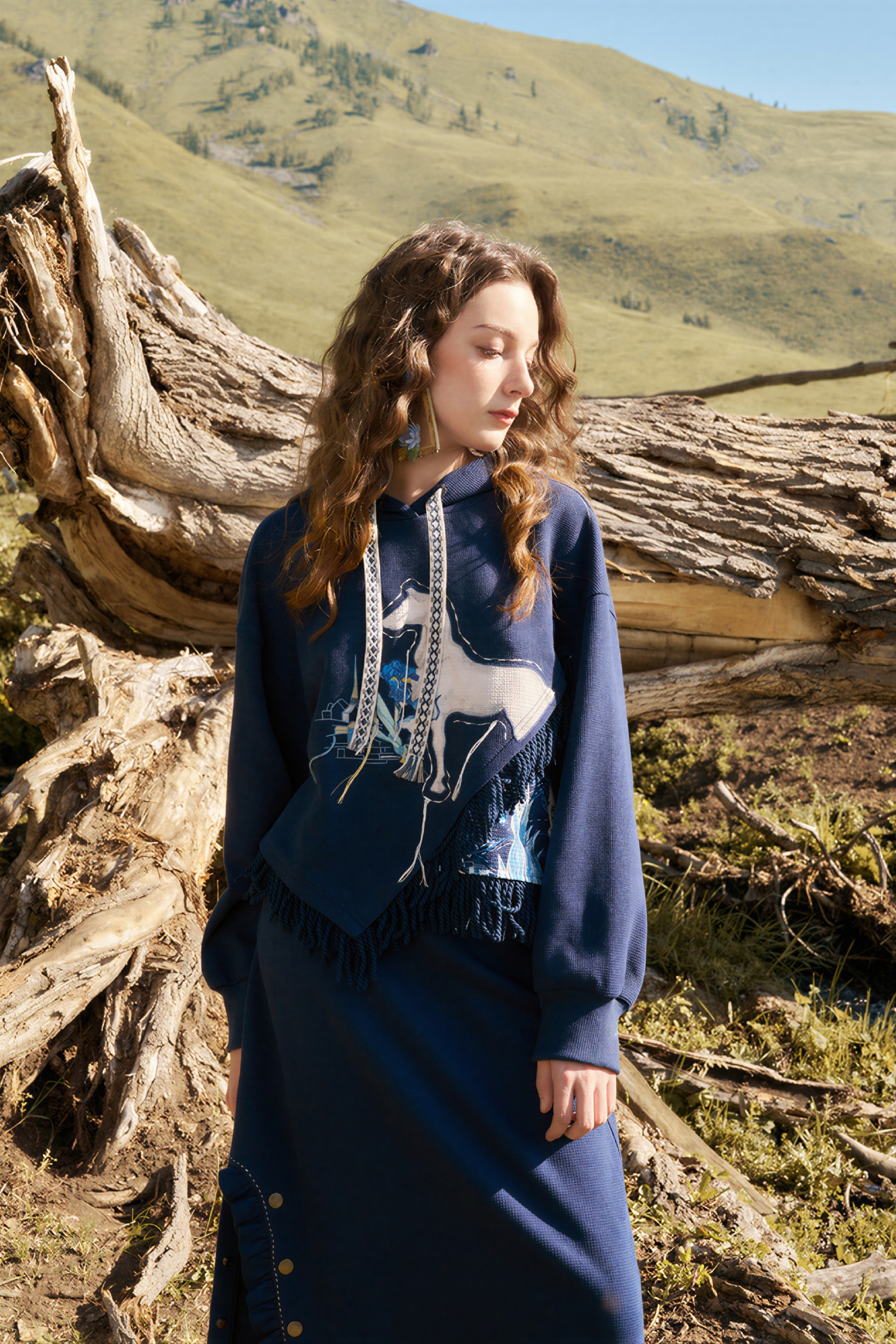 Short hooded sweatshirt