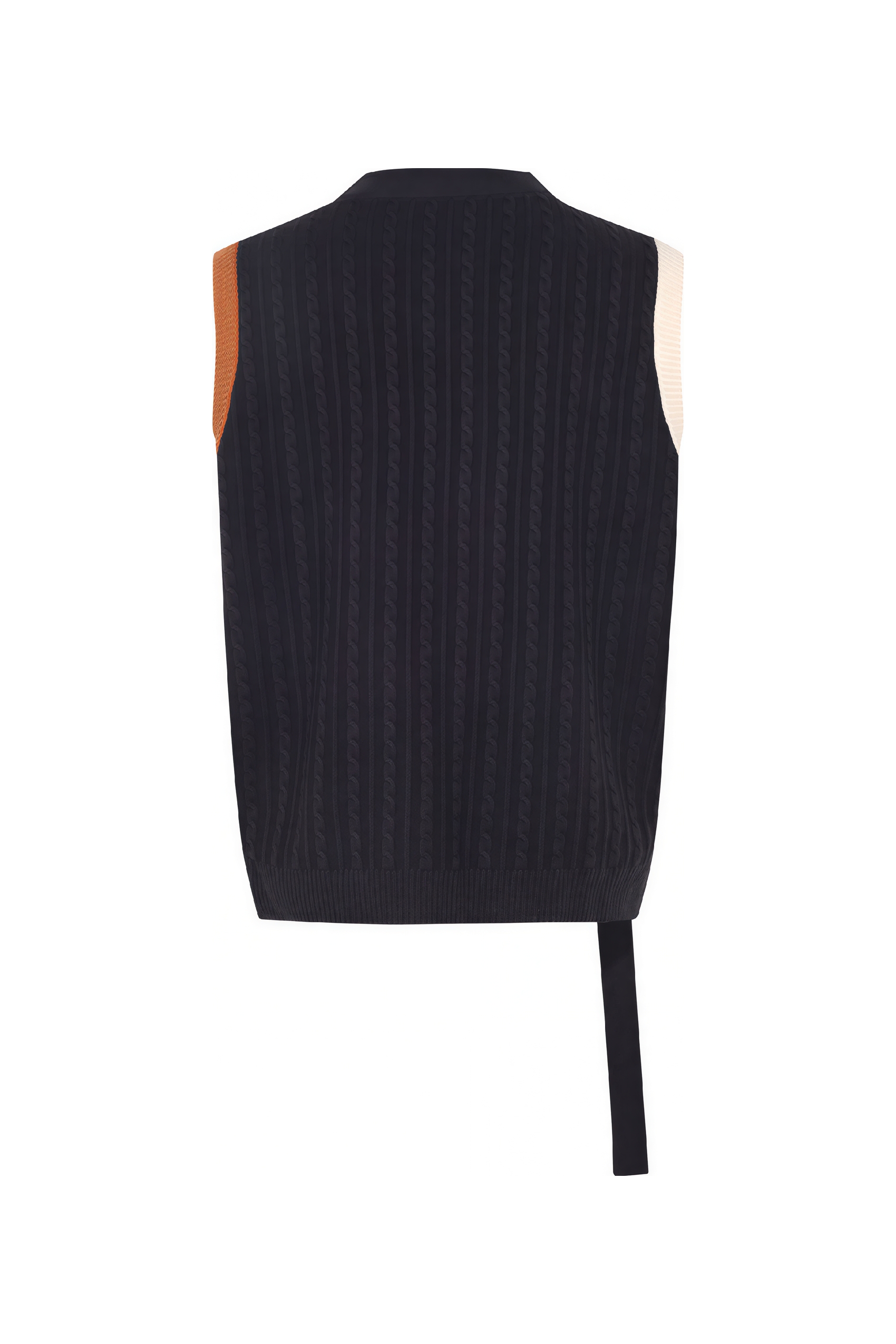 Van Gogh-Inspired V-Neck Chinese-Style Knit Vest