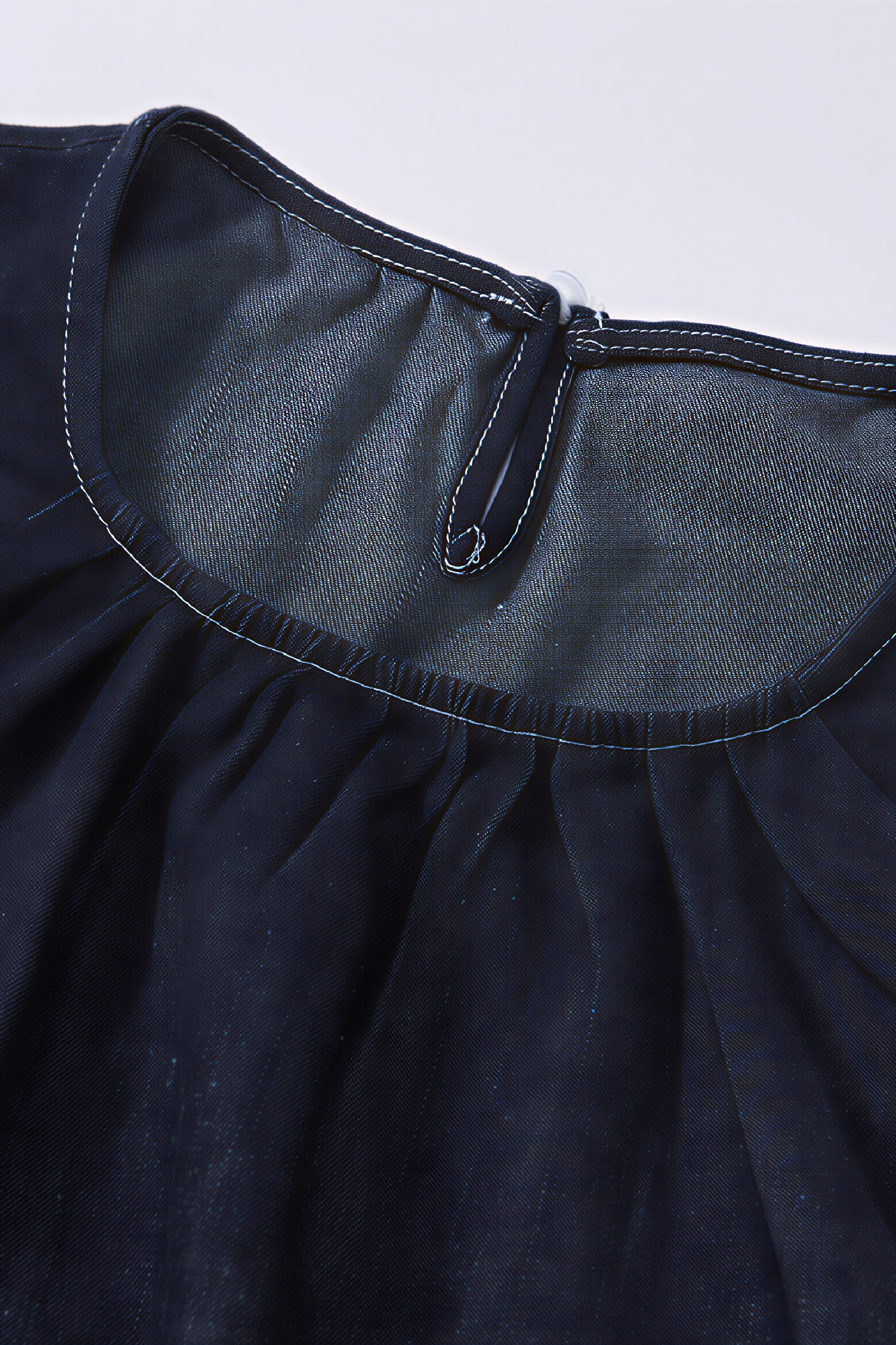 Denim Lace-Trim Sleeveless Vest