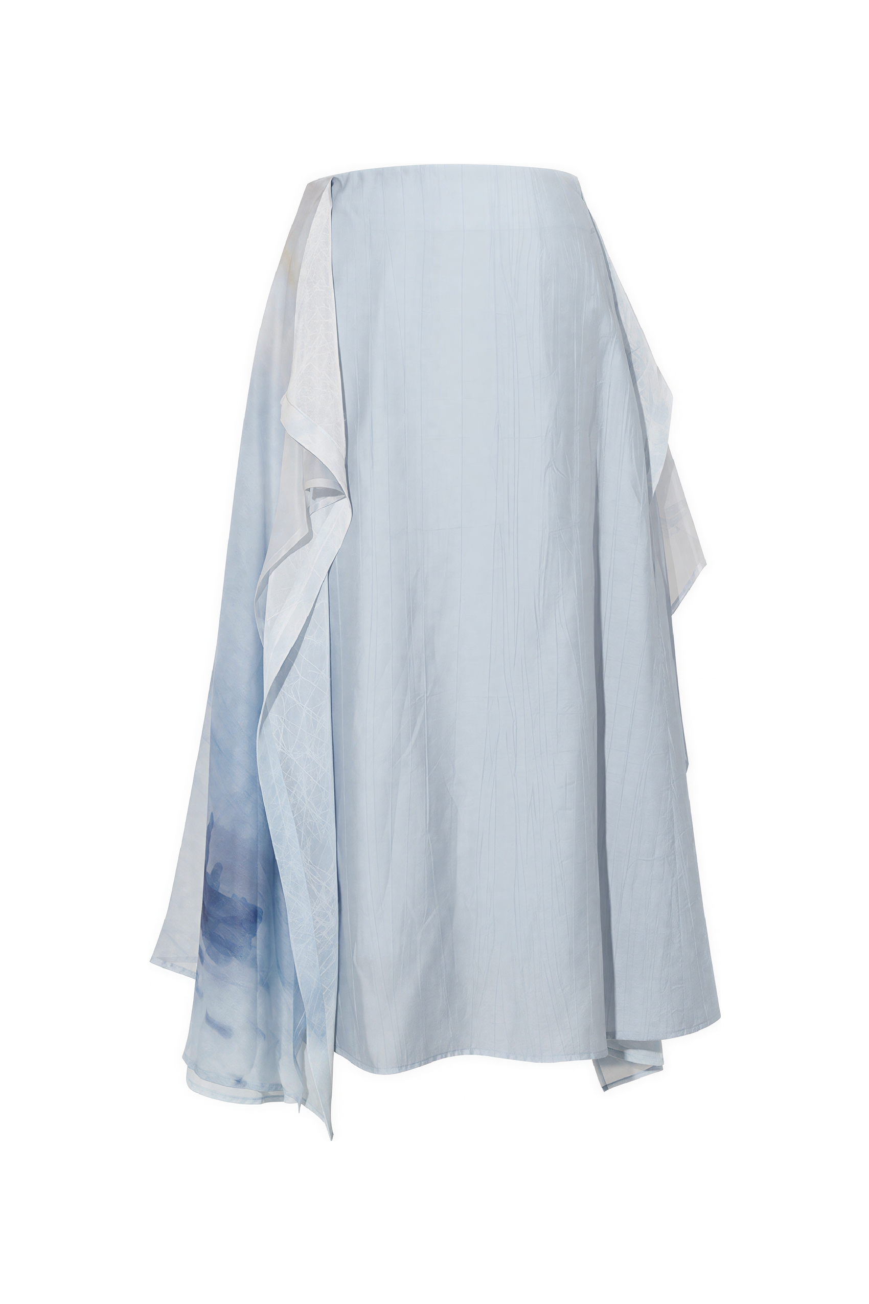 Monet-Inspired Vintage High-Waisted A-Line Skirt