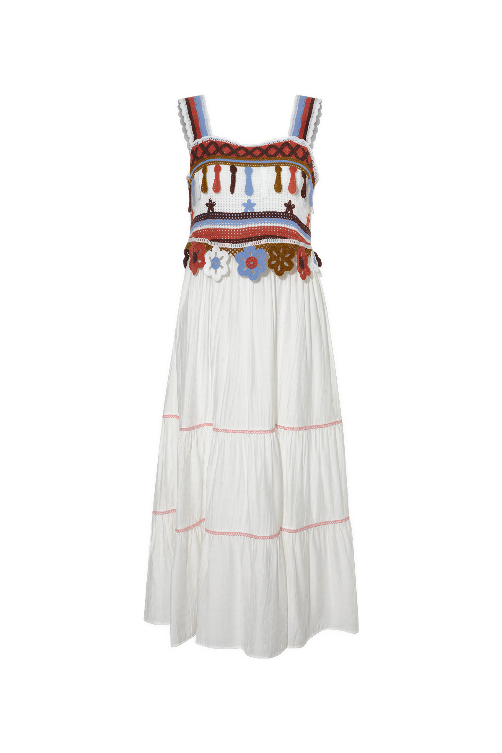 White Vacation-Style Slip Dress