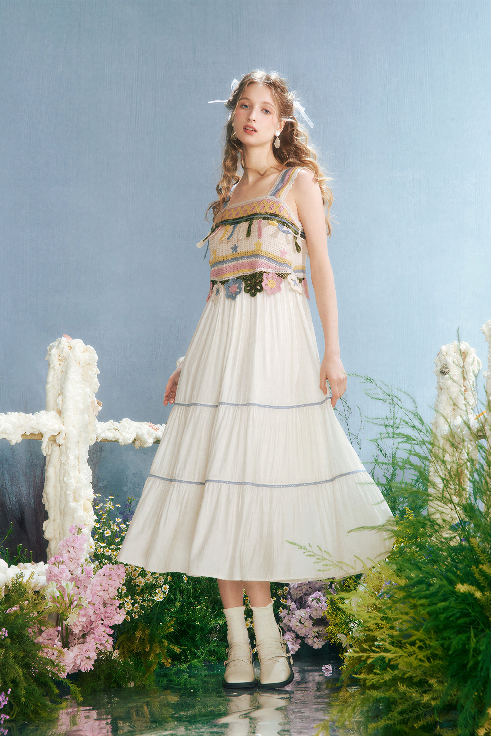 White Vacation-Style Slip Dress