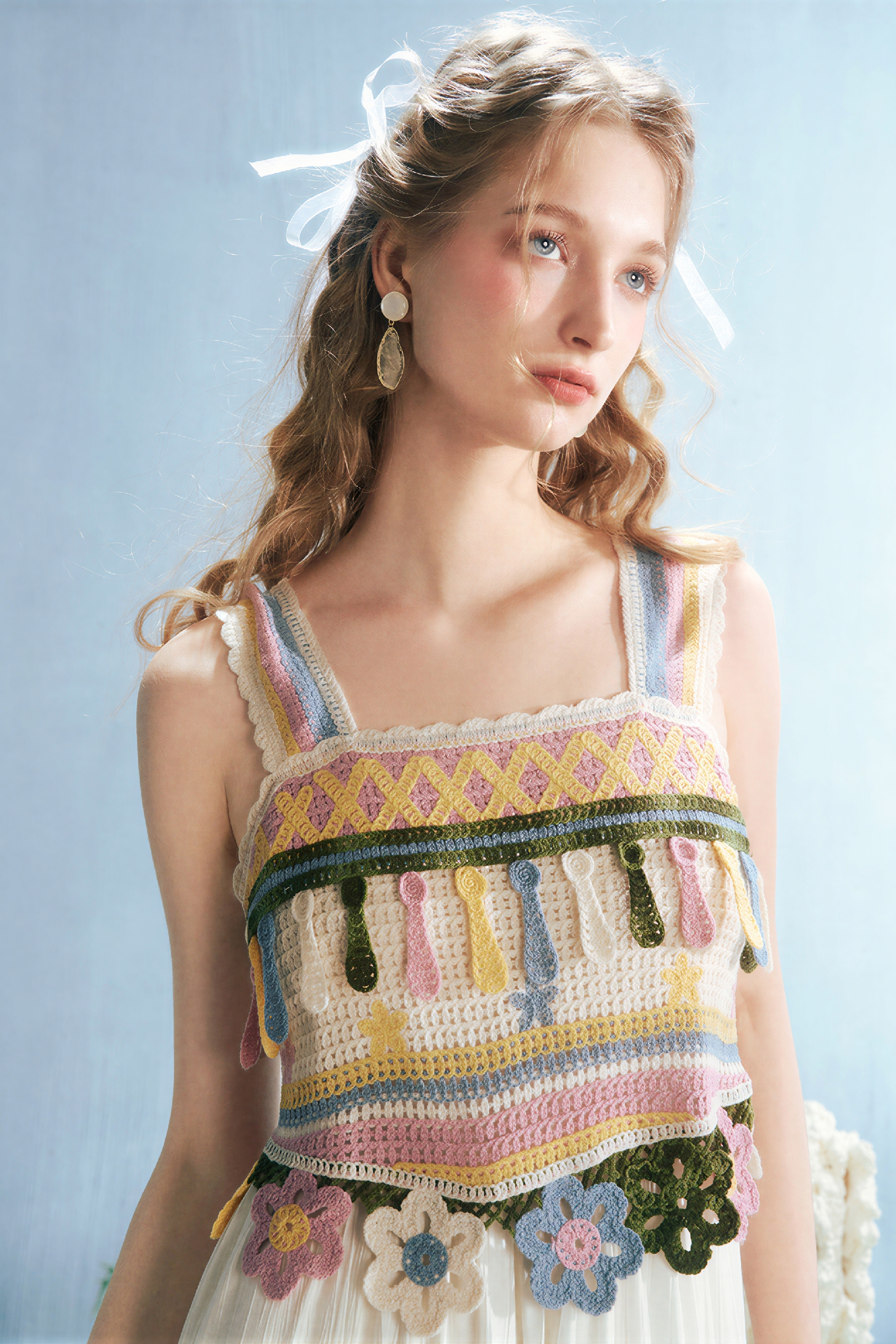 White Vacation-Style Slip Dress