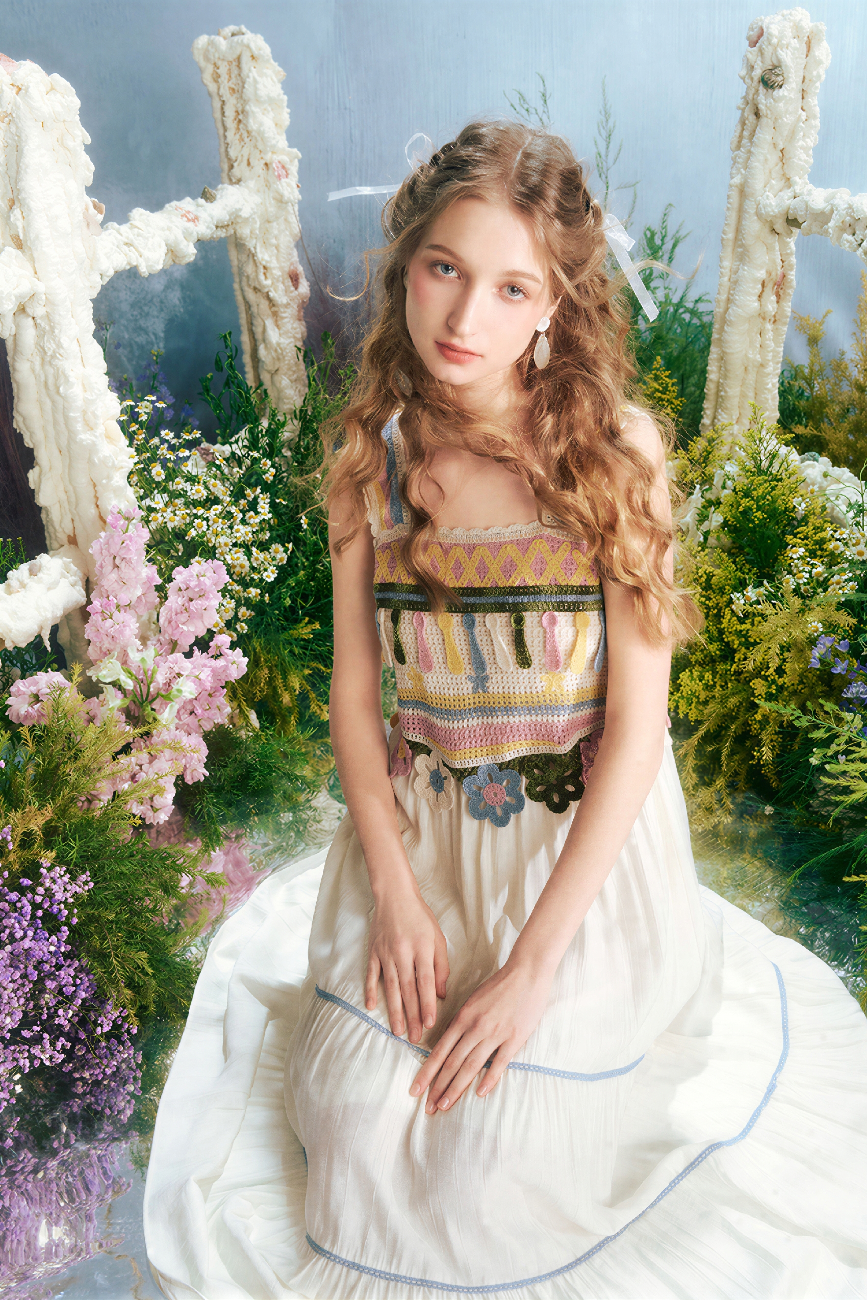 White Vacation-Style Slip Dress