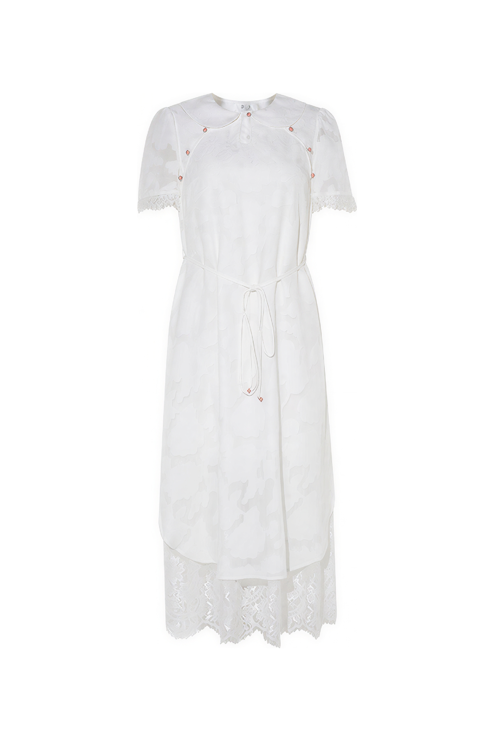 Modern Chinese-Inspired Jacquard Dress-LYONSENS