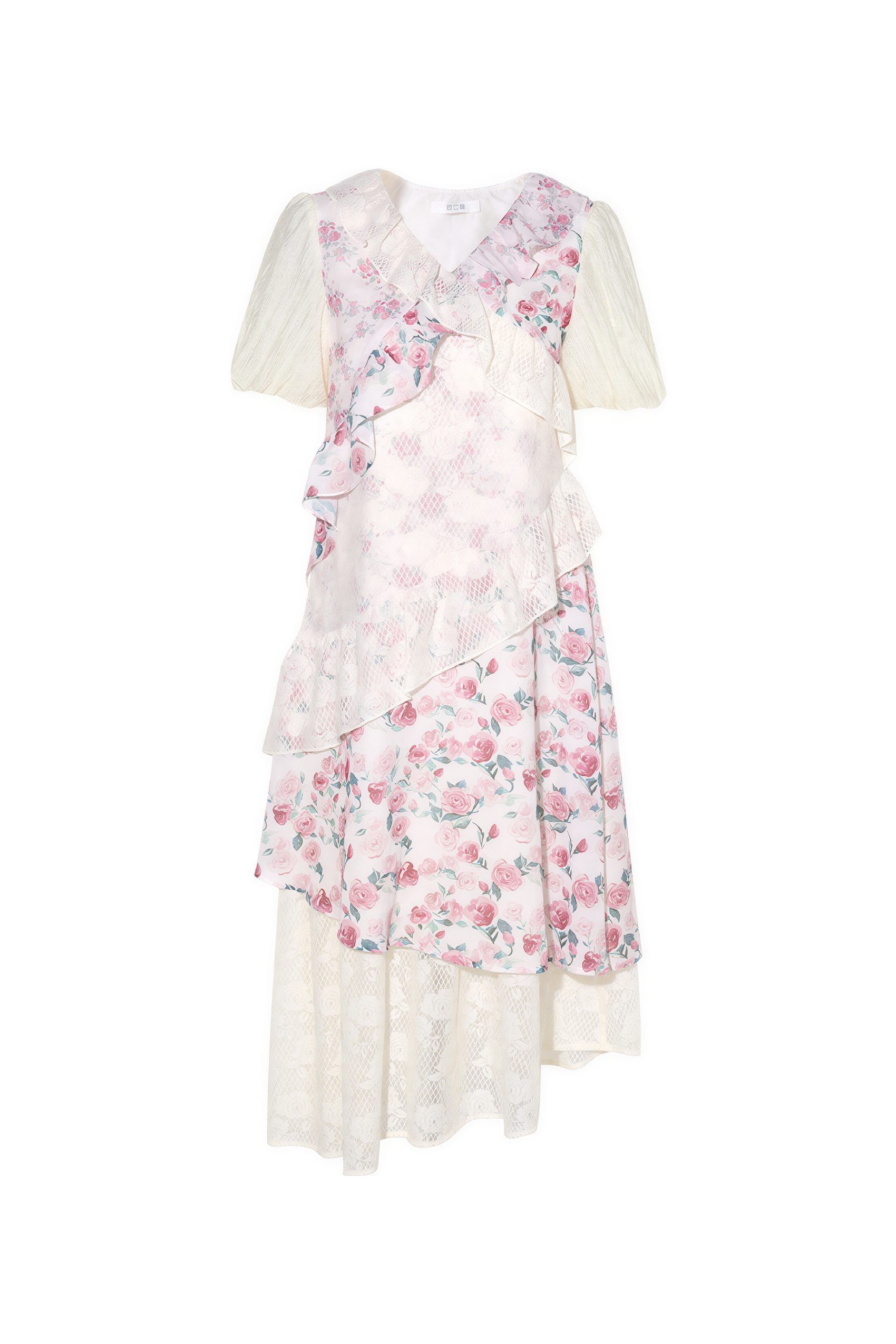 Patchwork Floral Lace Dress