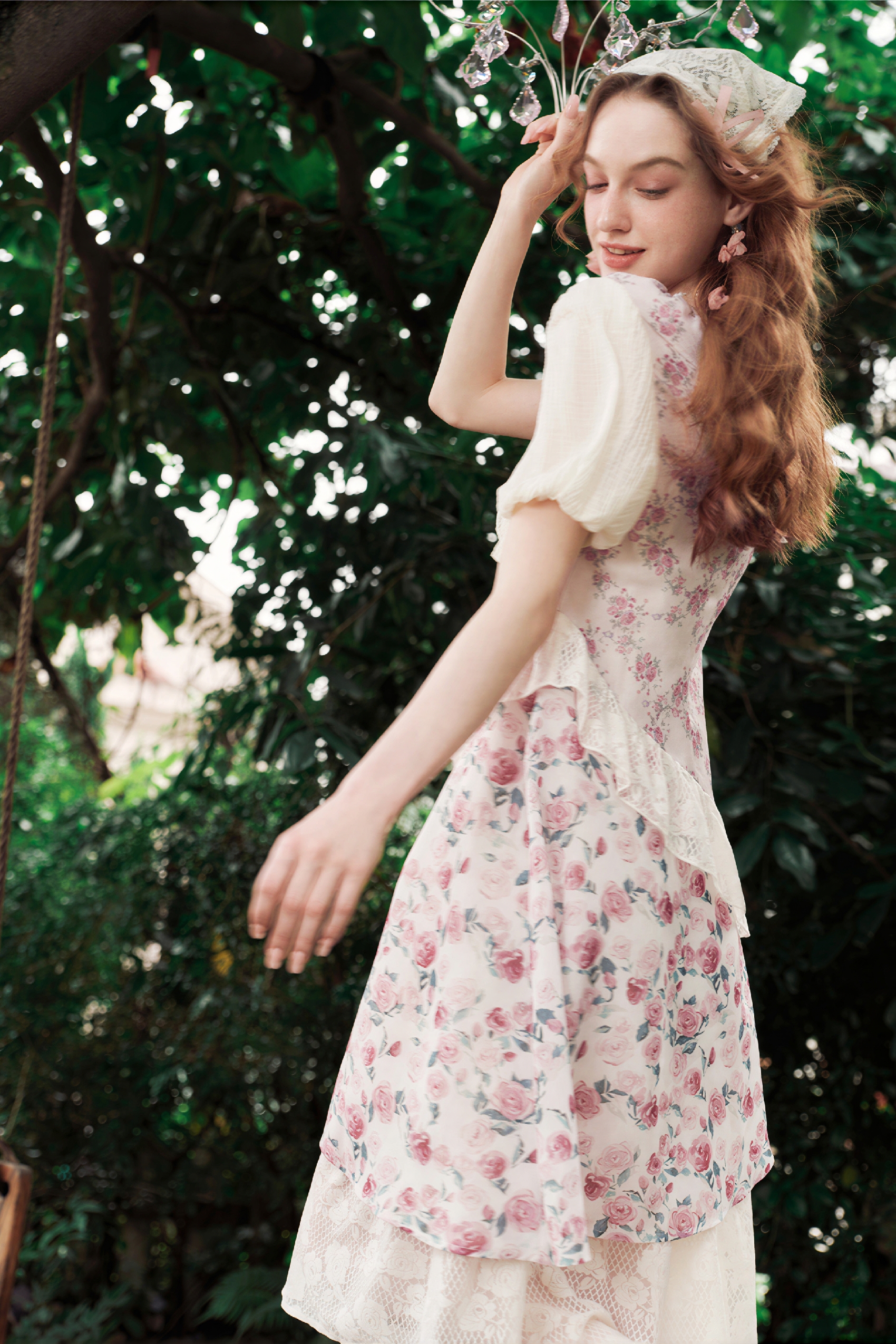 Patchwork Floral Lace Dress