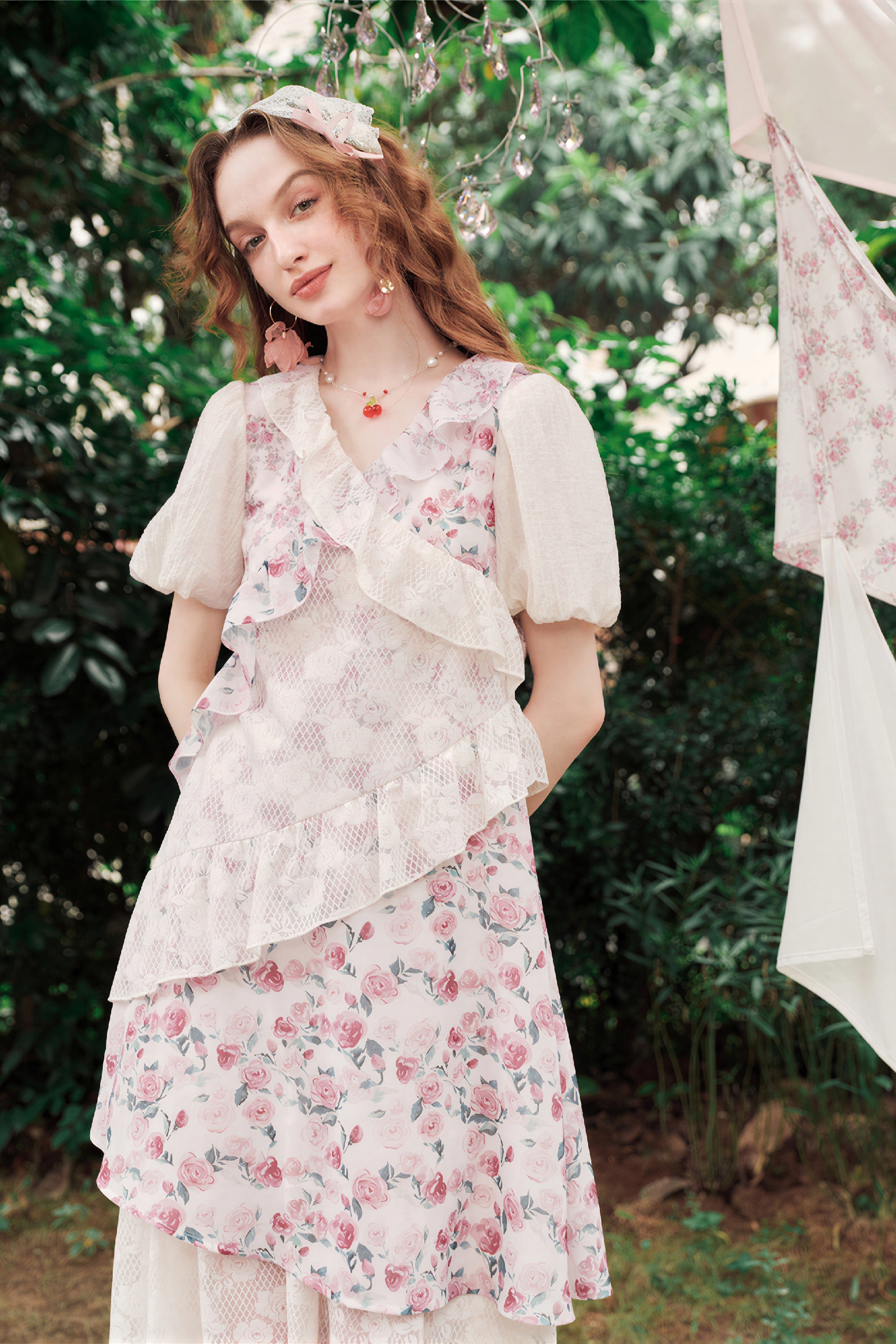 Patchwork Floral Lace Dress