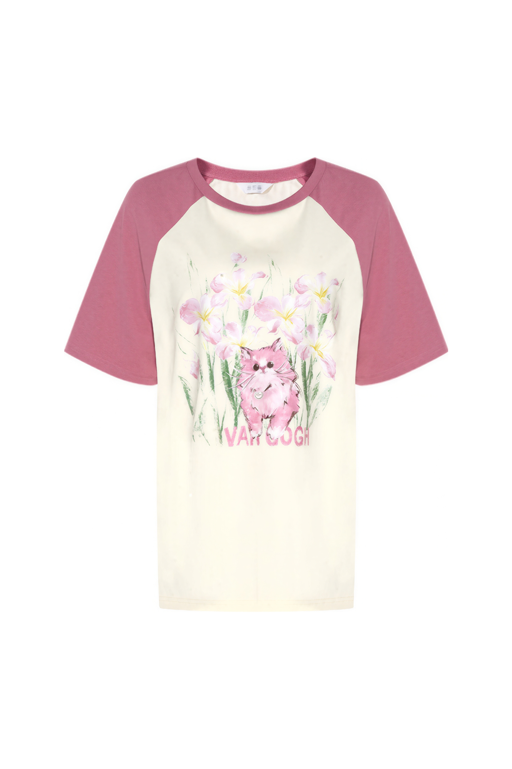 Van Gogh-Inspired Art Print Color-Block T-Shirt
