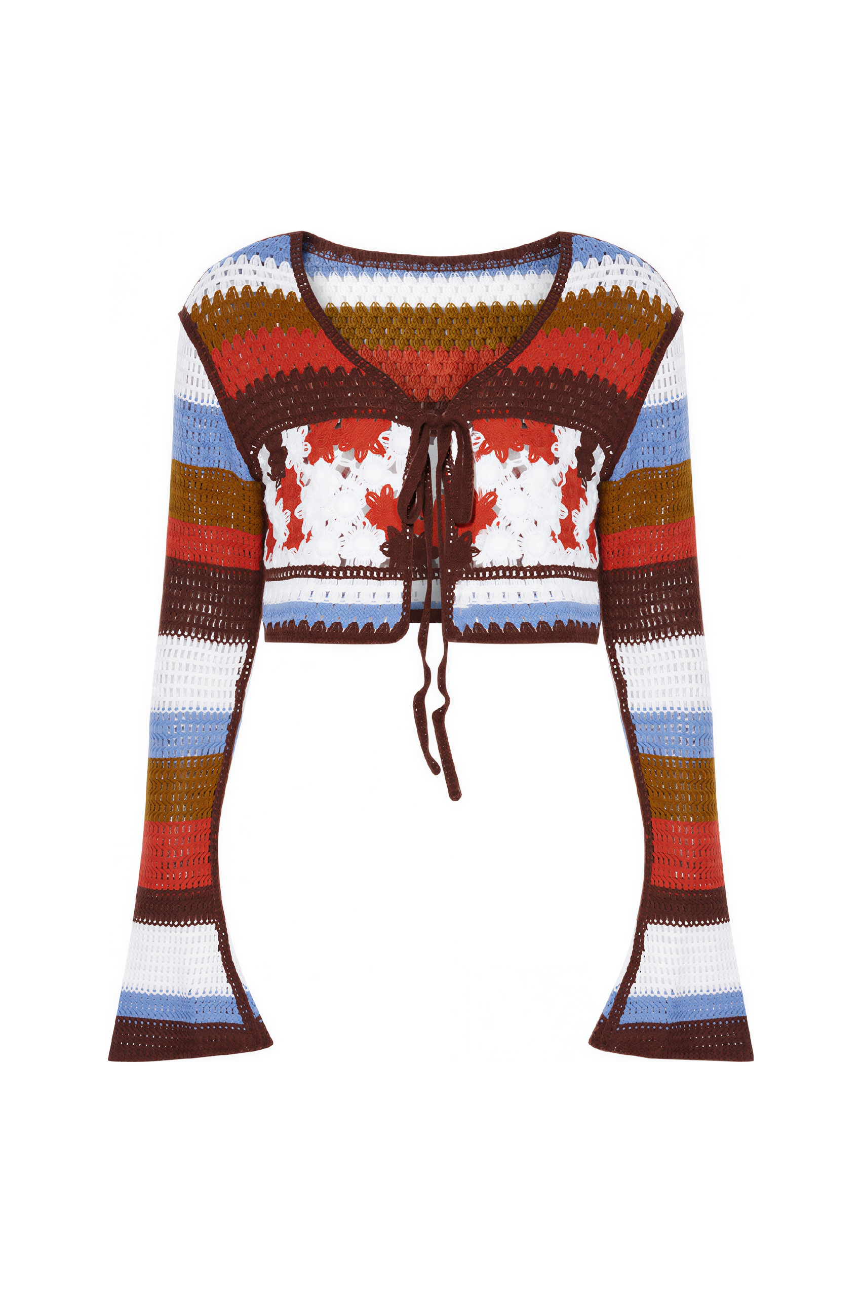 Crochet Openwork Knit Cardigan Jacket