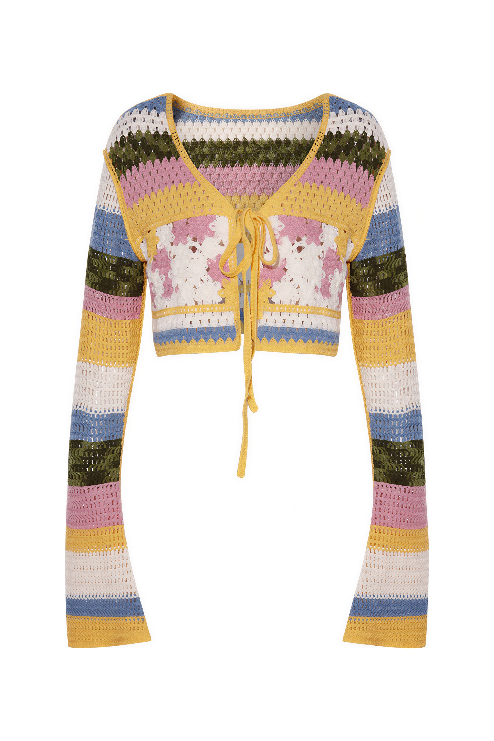 Crochet Openwork Knit Cardigan Jacket