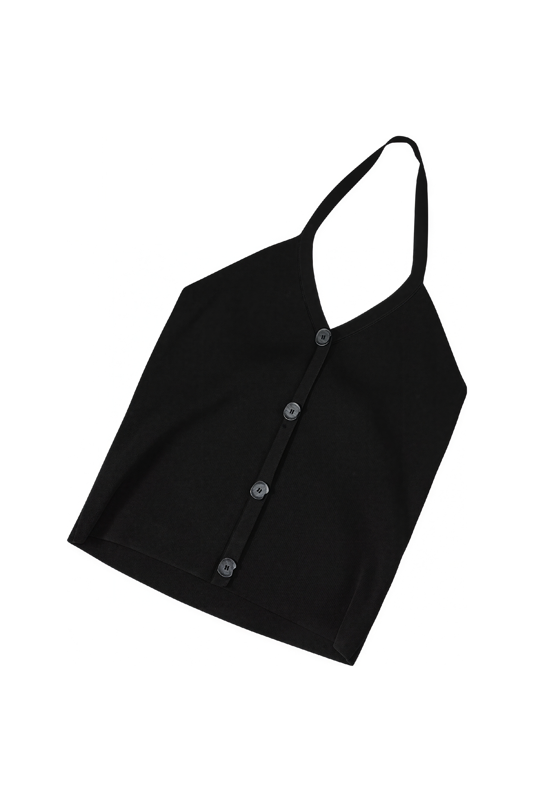 Black Halter Neck Cropped Cami