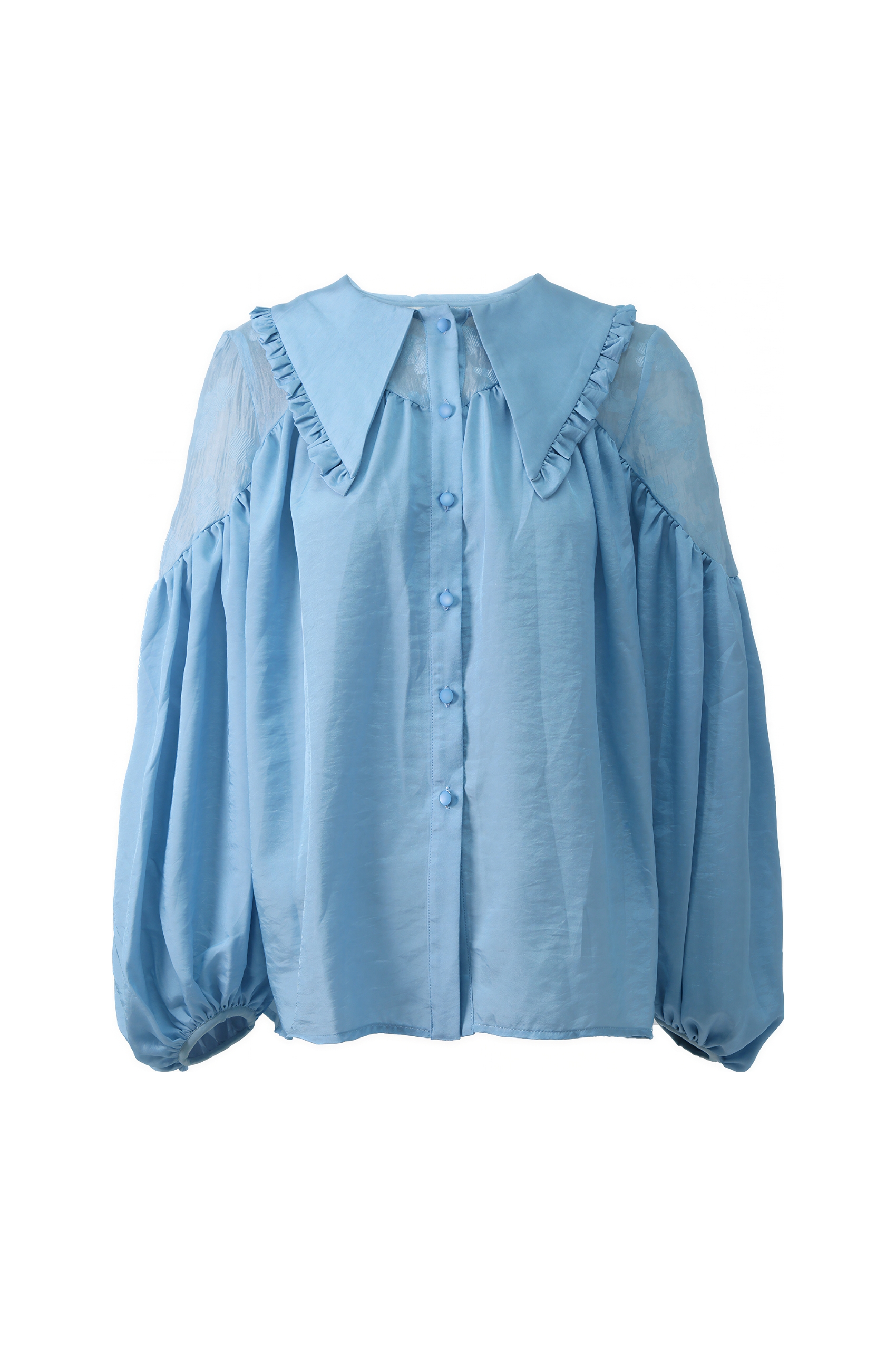 French-style lantern sleeve shirt