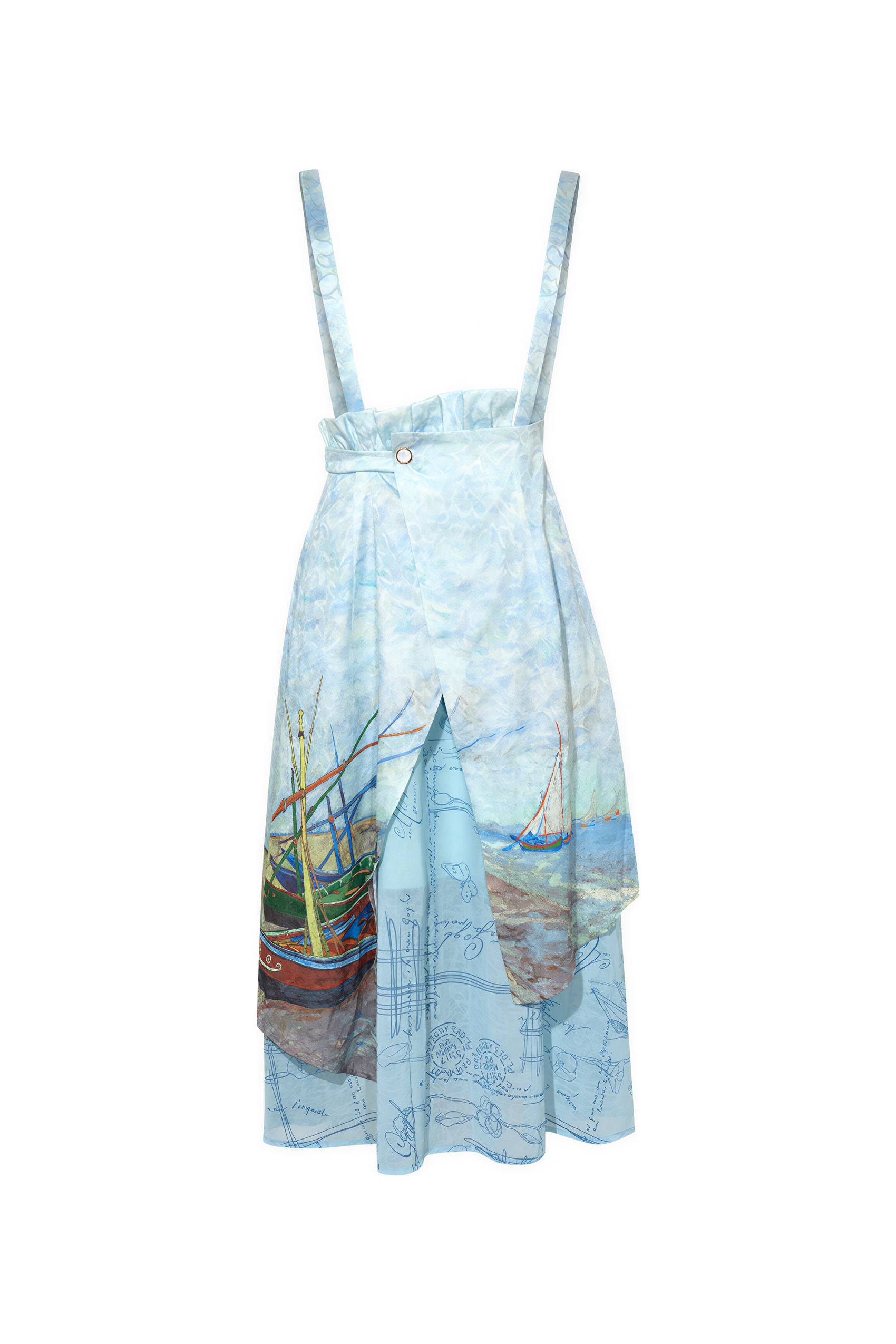 Van Gogh-Inspired Art Print Asymmetric Skirt | LYONSENS Women's Fashion