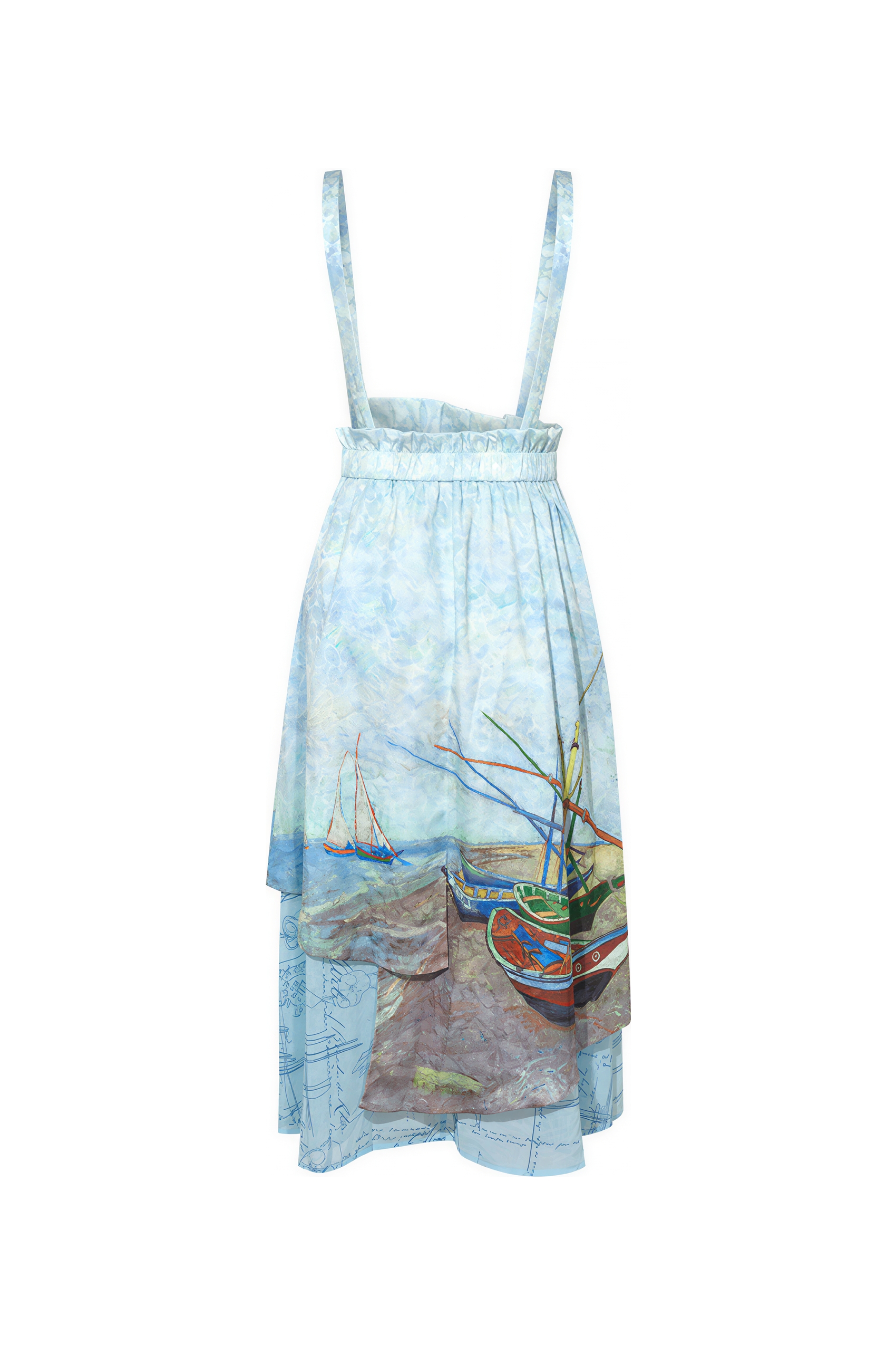 Van Gogh-Inspired Art Print Asymmetric Skirt | LYONSENS Women's Fashion