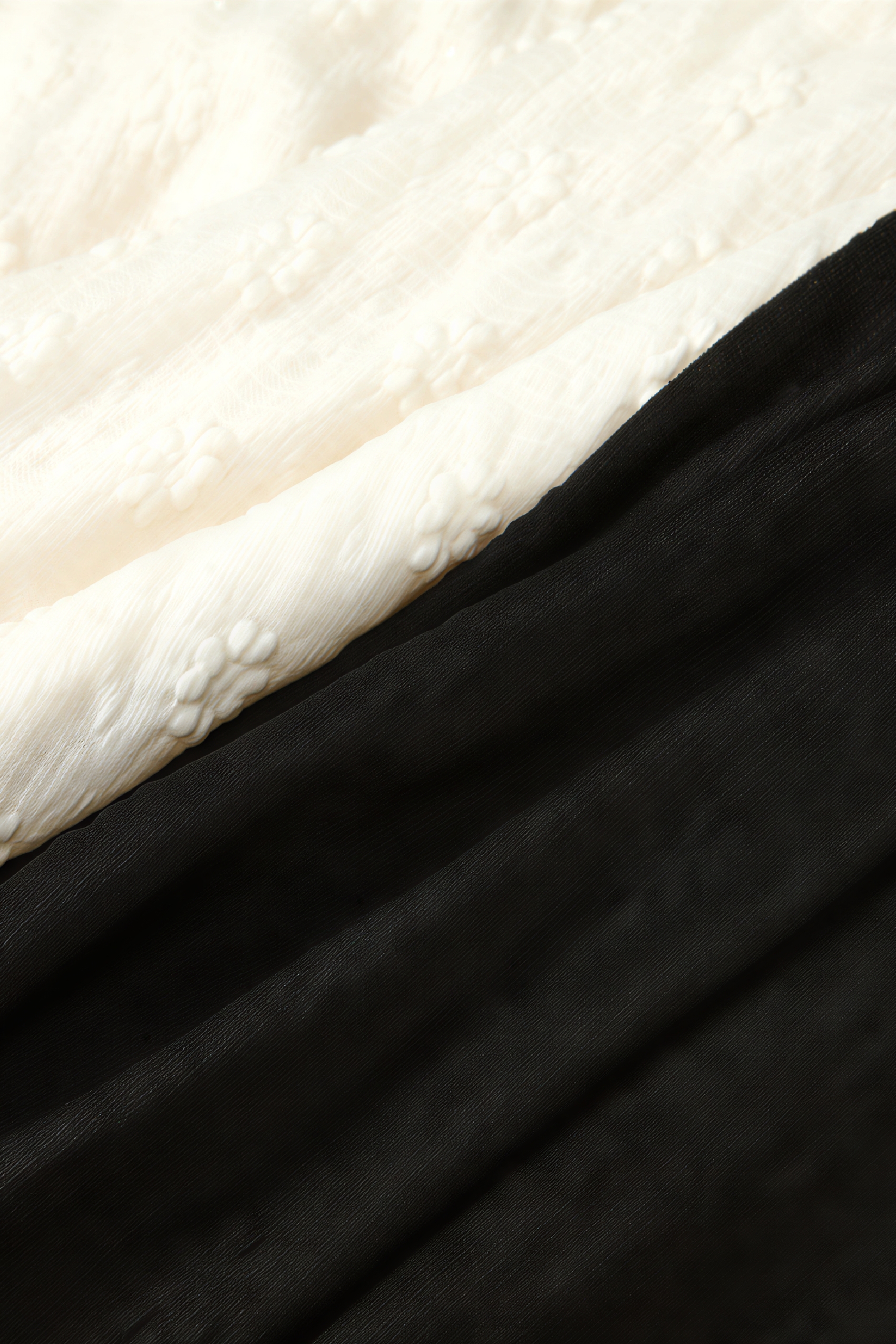 Van Gogh-Inspired Vintage White Lace Skirt