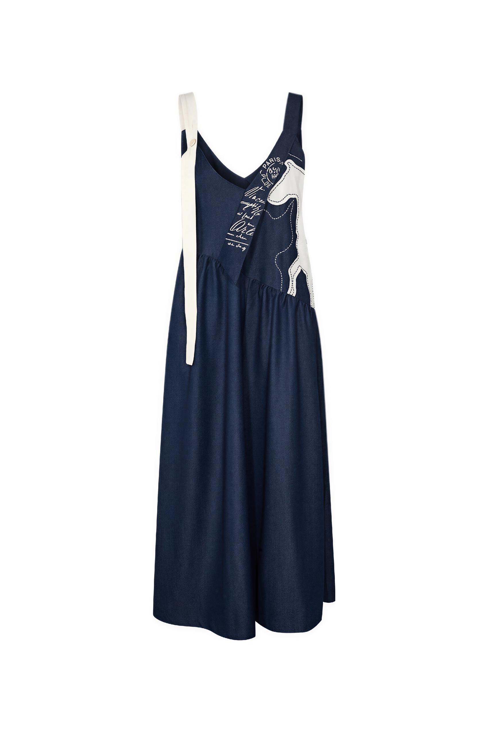 Van Gogh-Inspired Black One-Piece Overalls