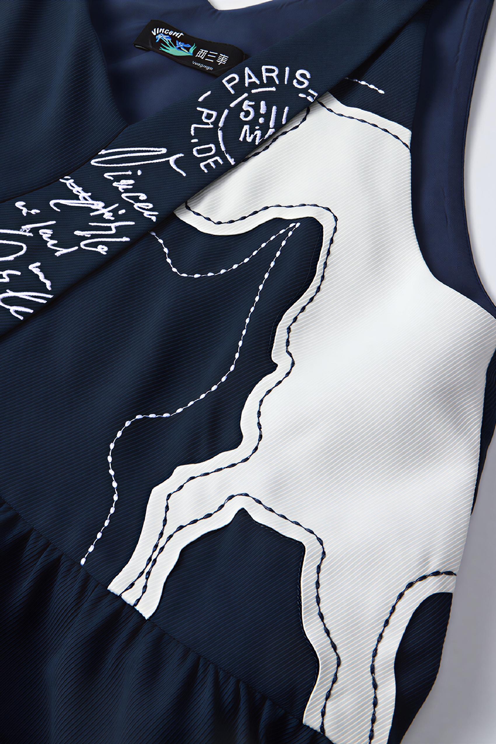 Van Gogh-Inspired Black One-Piece Overalls