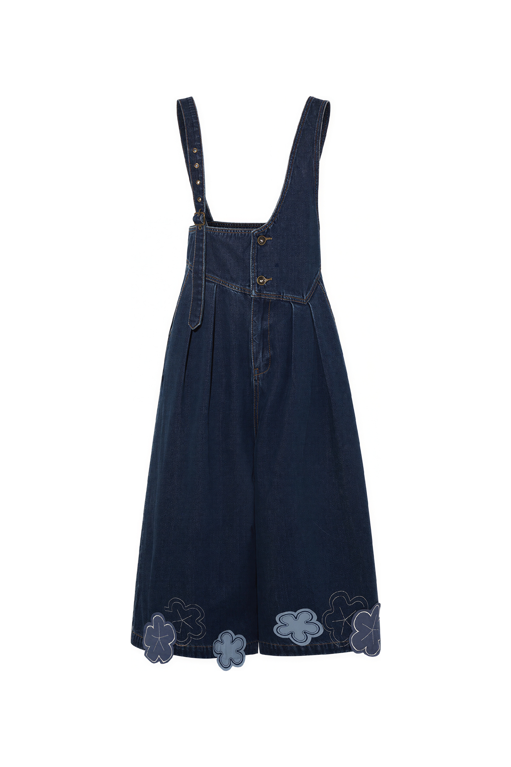 High-Waisted Wide-Leg Overalls