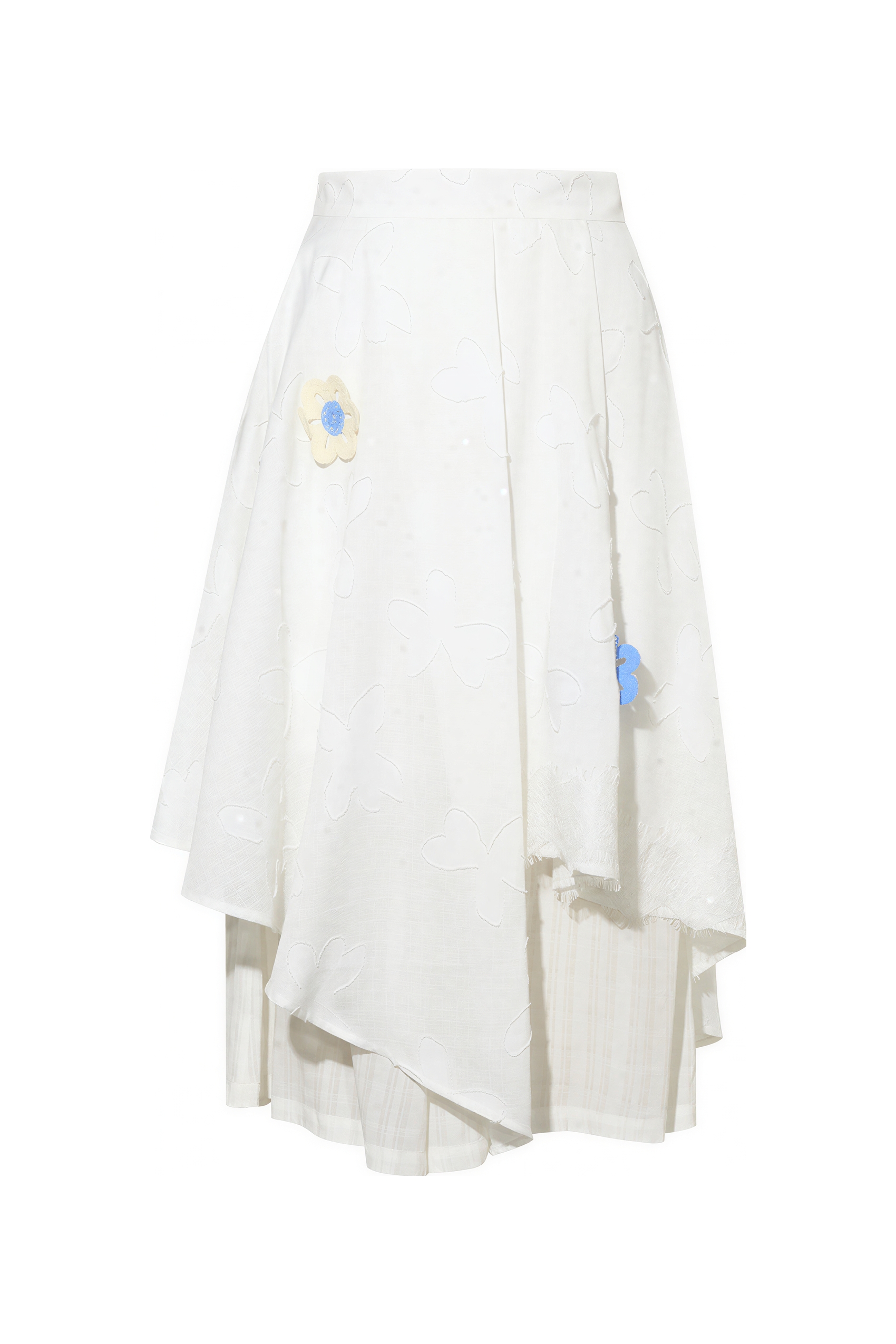 White Cropped Wide-Leg Culotte Pants