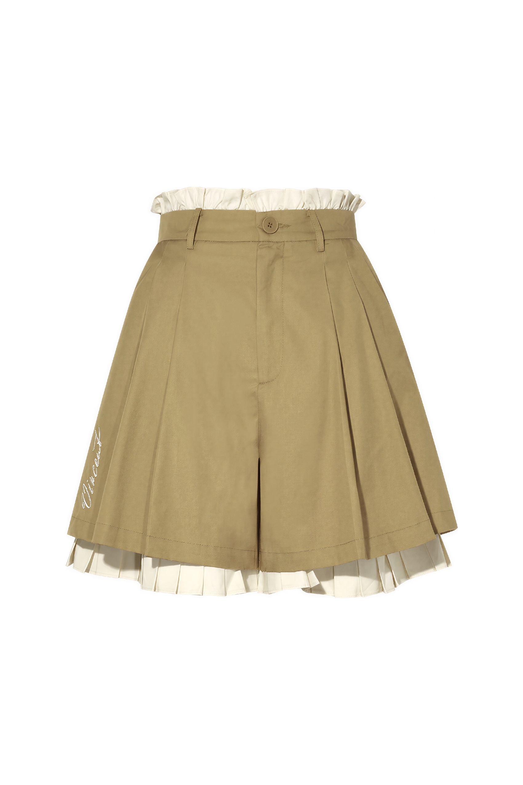 Van Gogh-Inspired Pleated Bubble Skort