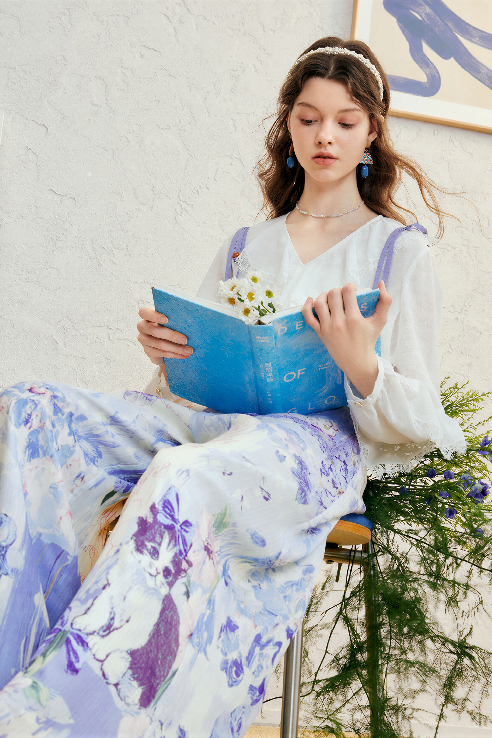 Sweet Printed Tie-Strap Overalls