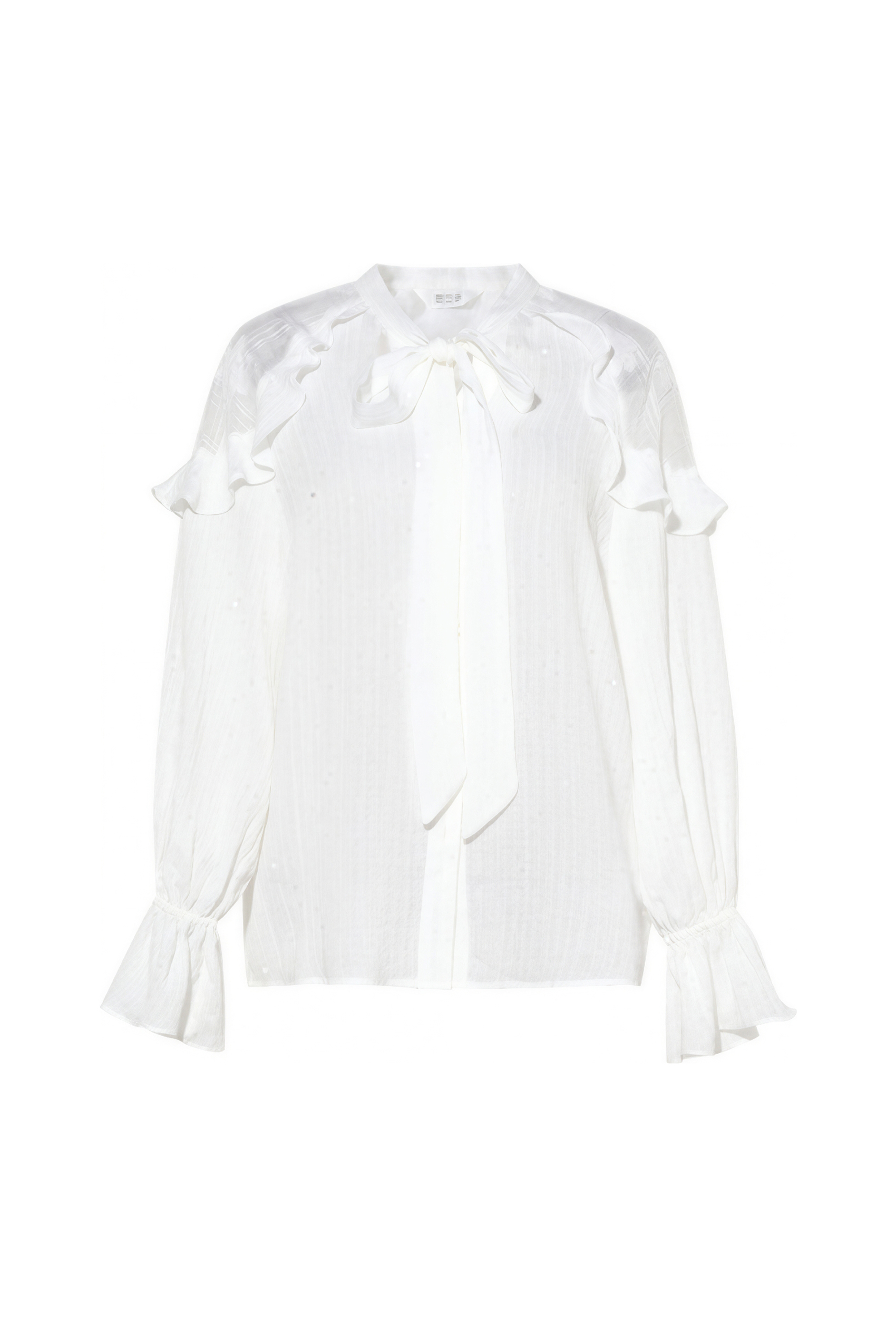 White French-Style Chiffon Blouse | LYONSENS Women's Fashion