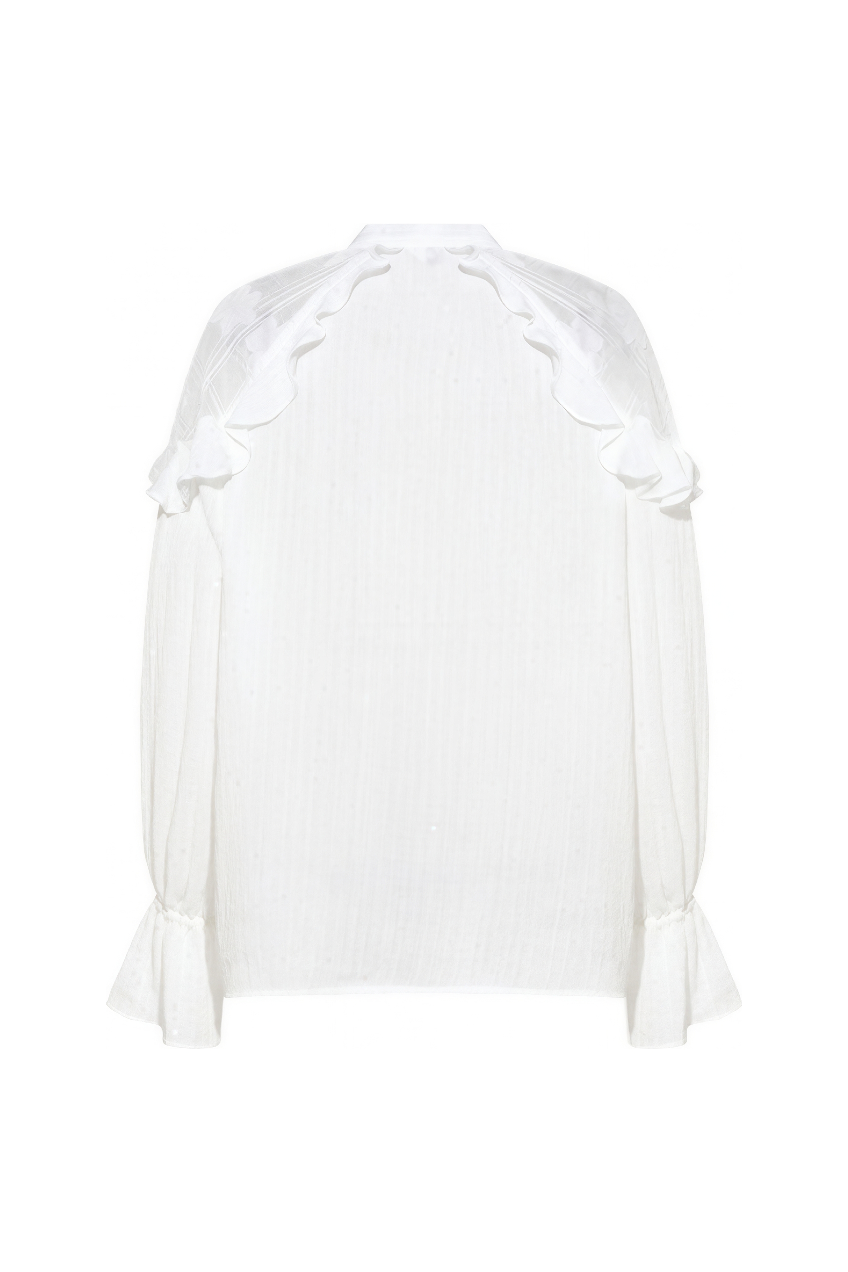 White French-Style Chiffon Blouse | LYONSENS Women's Fashion