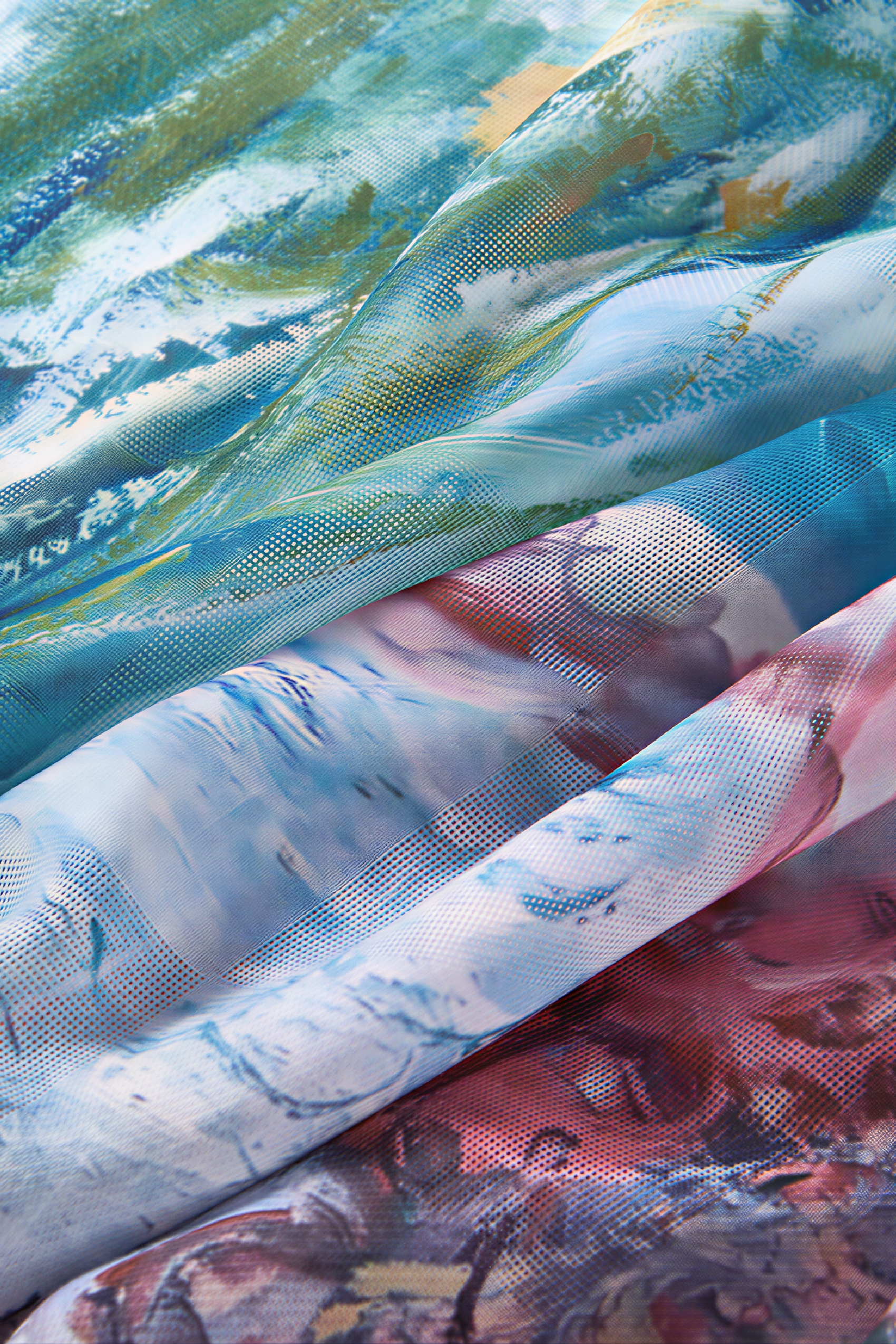 Monet-Inspired French Print Chiffon Blouse