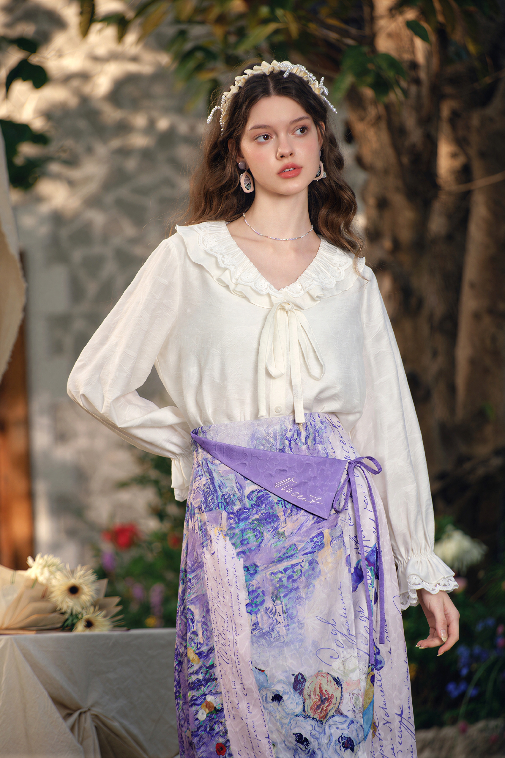 French Lace Lightweight Designer Blouse