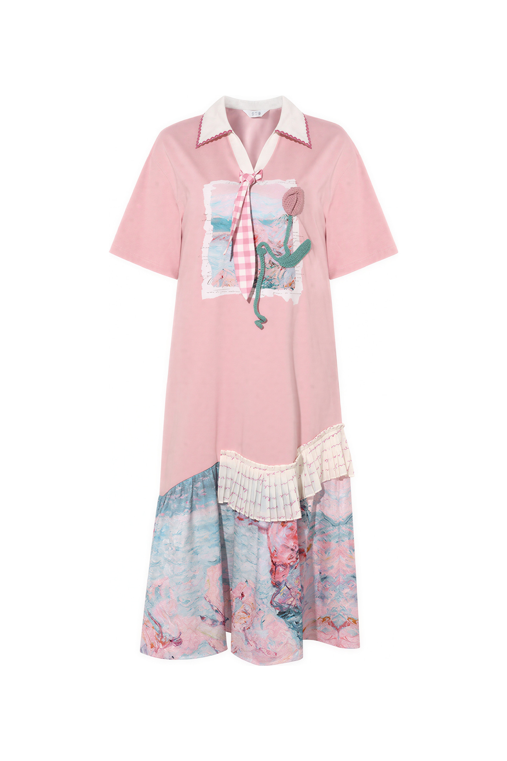 Pink Slim-Fit T-Shirt Dress