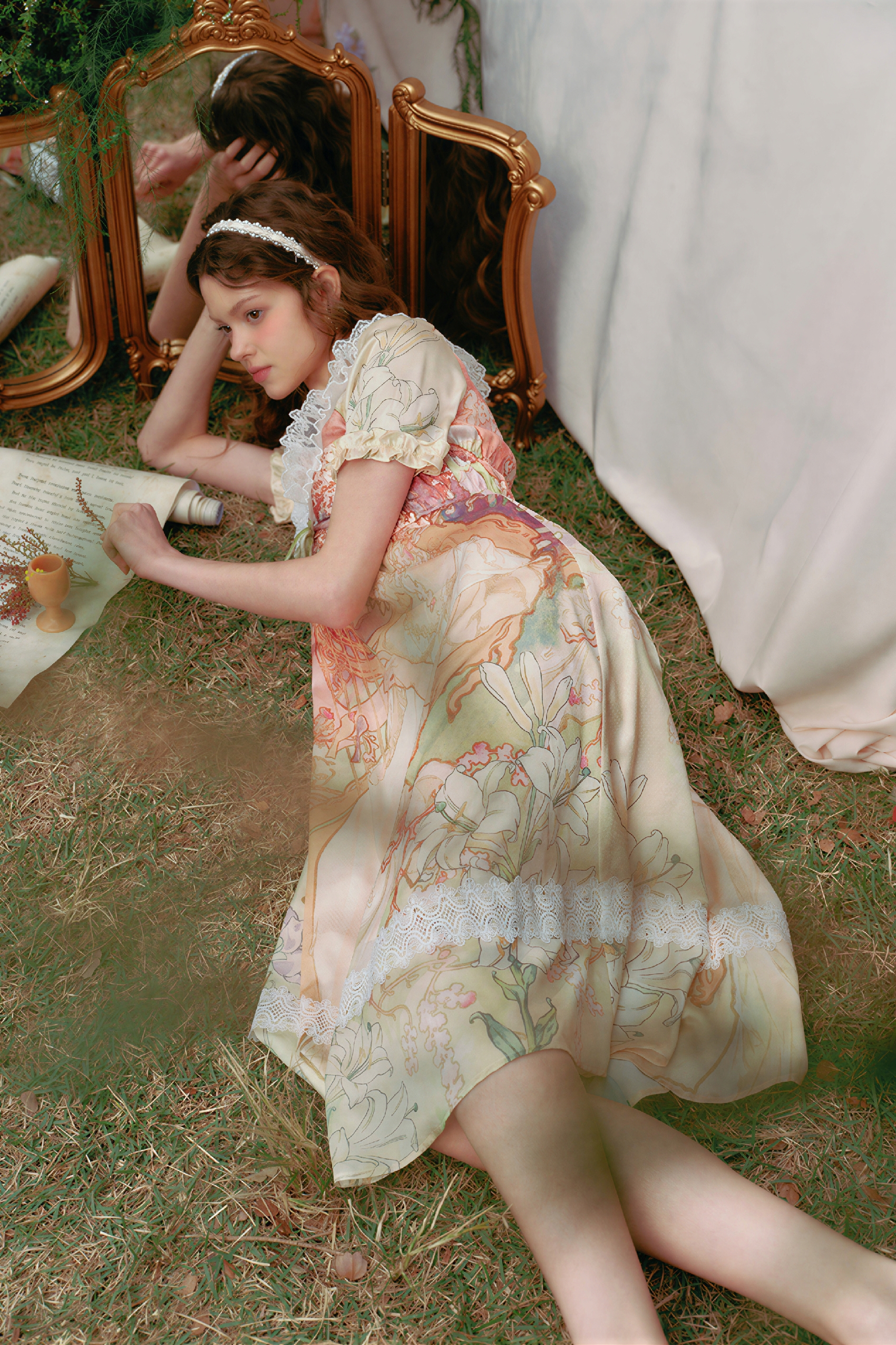 French Waist-Defined Tea Dress | LYONSENS Women's Fashion