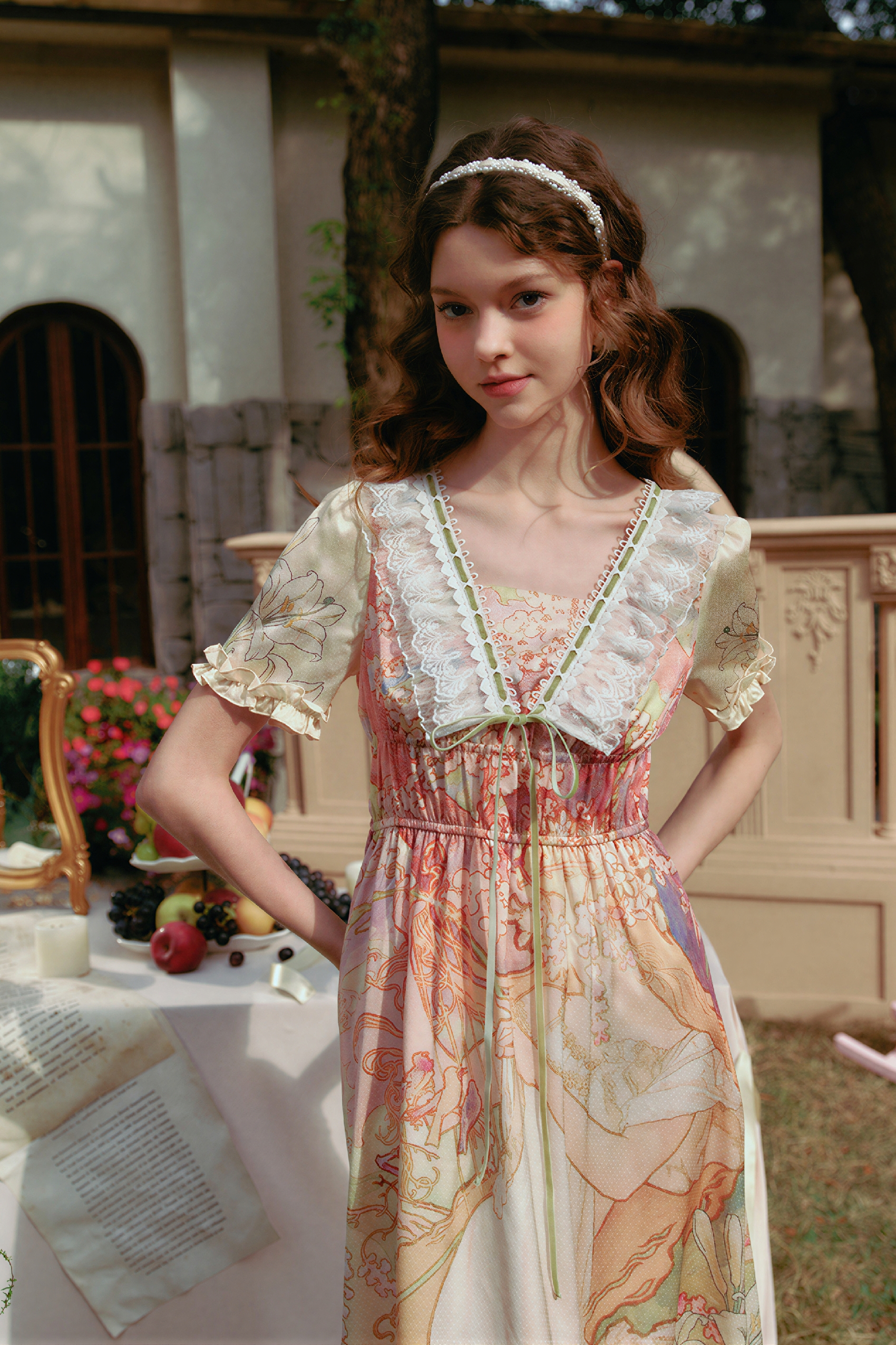 French Waist-Defined Tea Dress | LYONSENS Women's Fashion