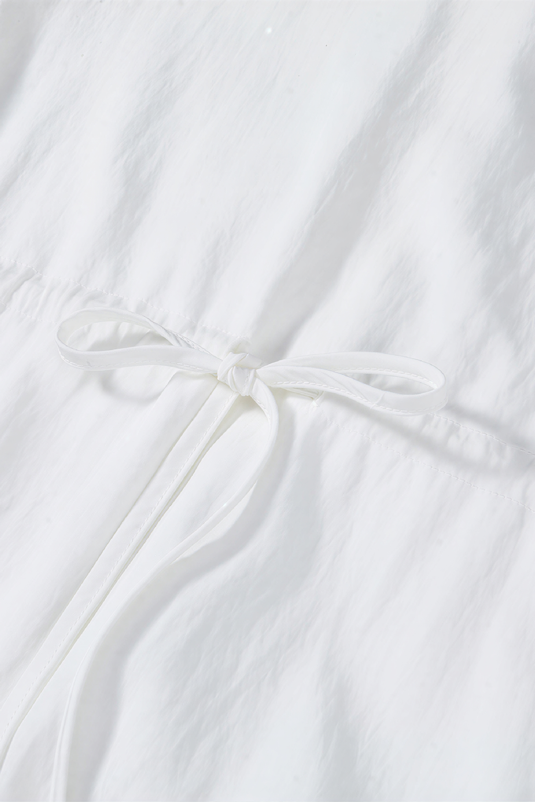 White Polo Collar French Long-Sleeve Dress-LYONSENS