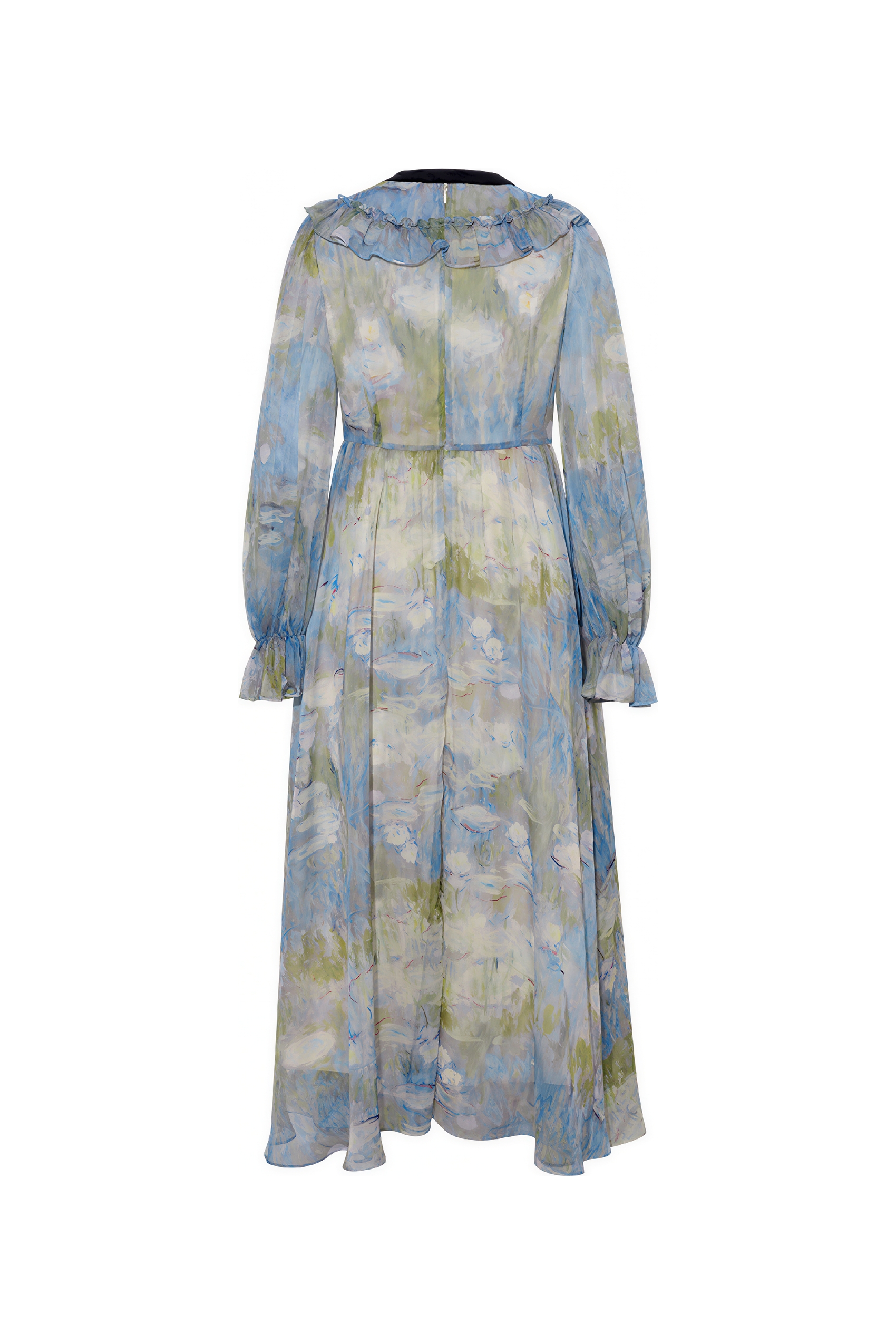 Van Gogh-Inspired Chiffon Vacation Dress