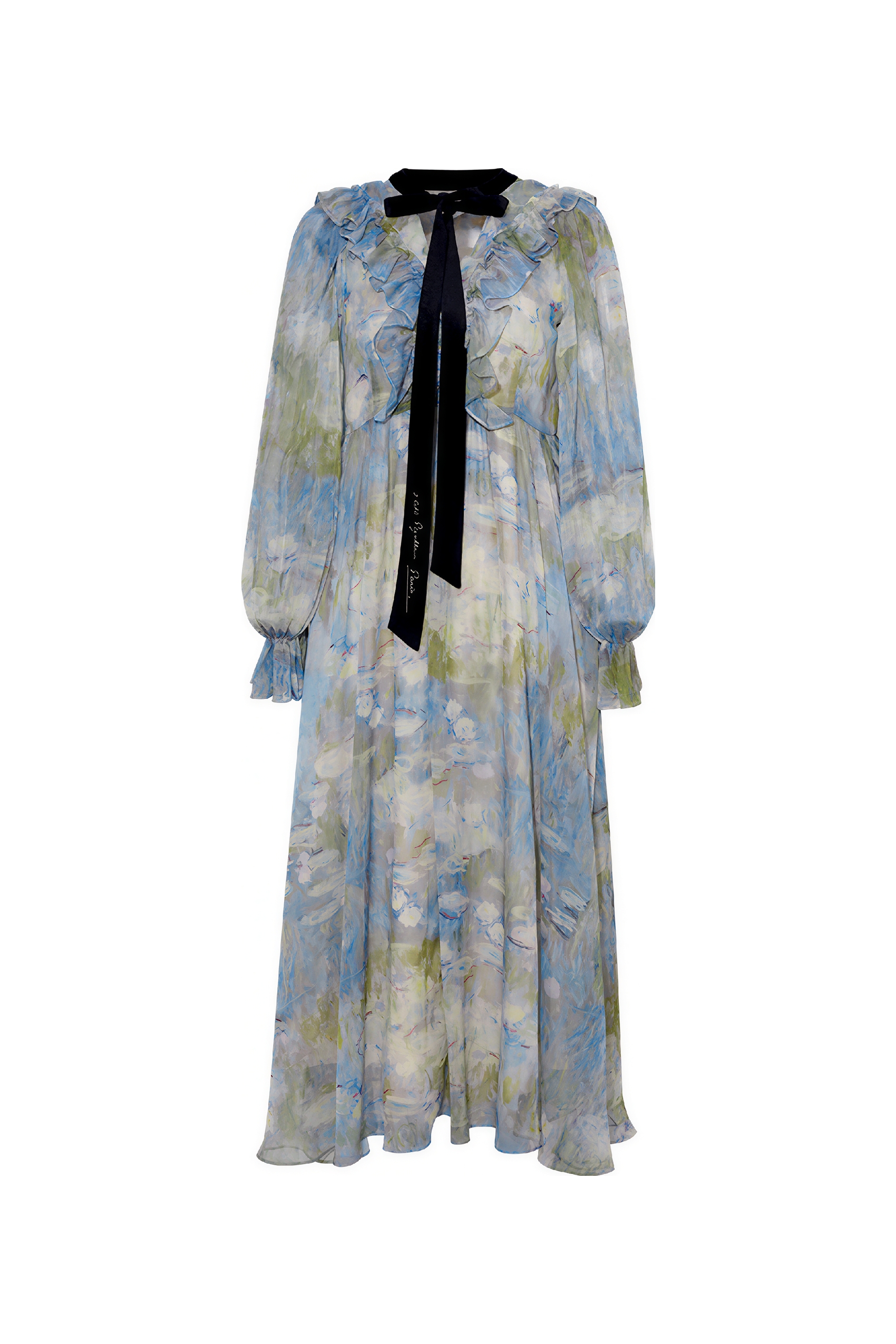 Van Gogh-Inspired Chiffon Vacation Dress