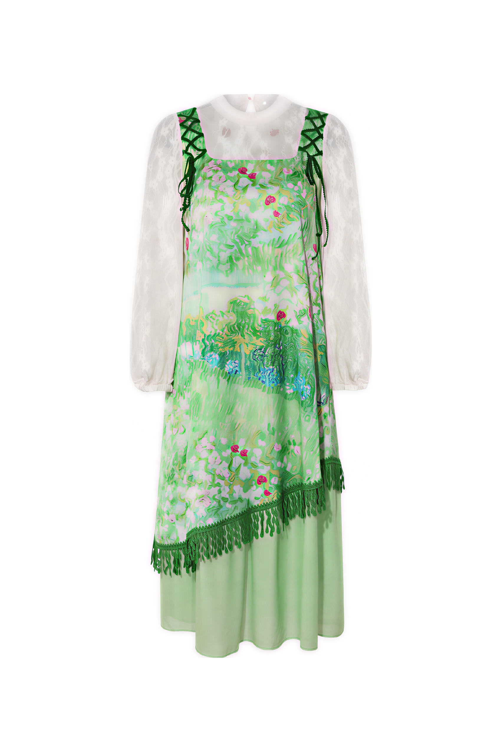 Layered Patchwork Designer Dress-LYONSENS