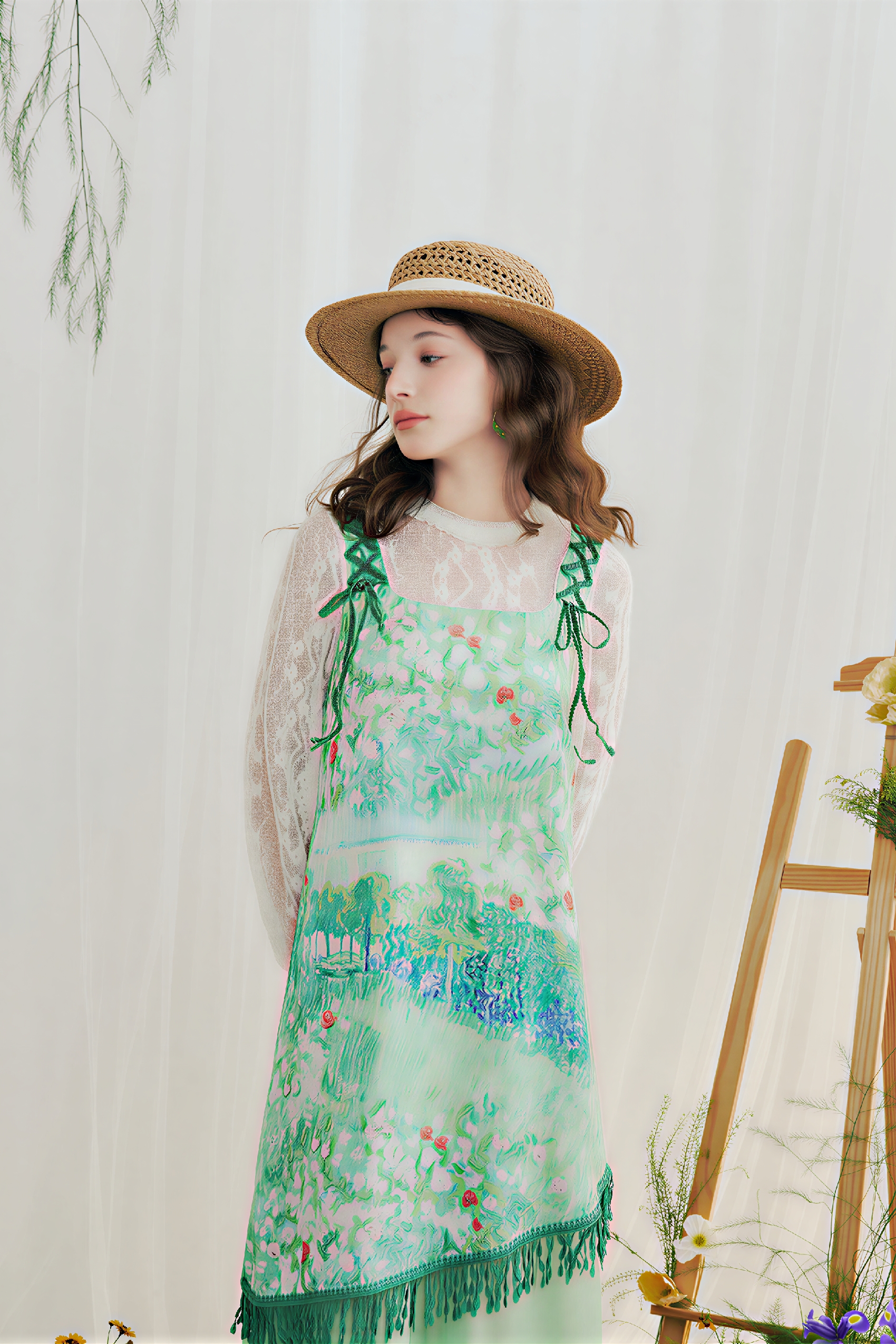Layered Patchwork Designer Dress-LYONSENS