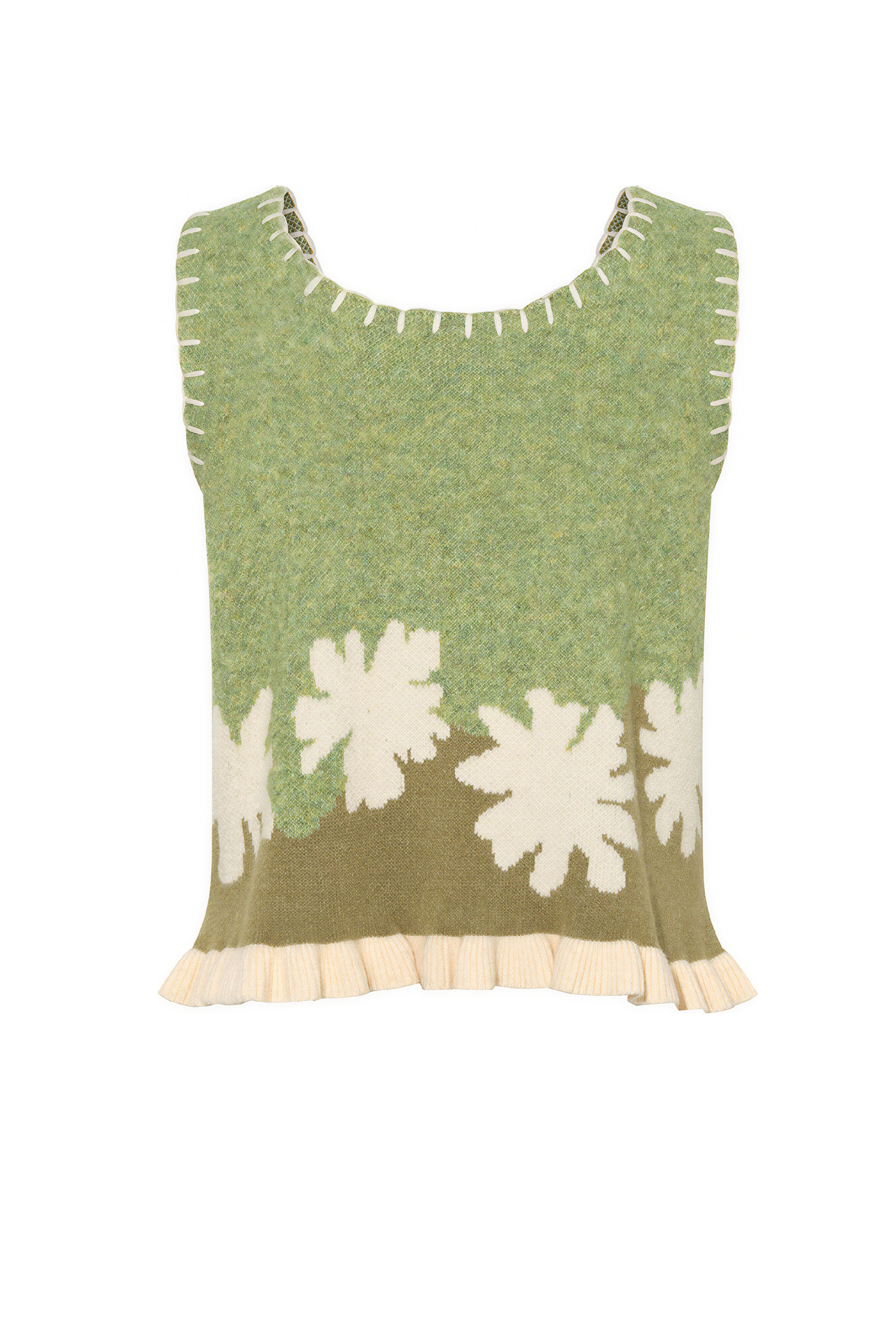 Cropped Knit Sweater Vest