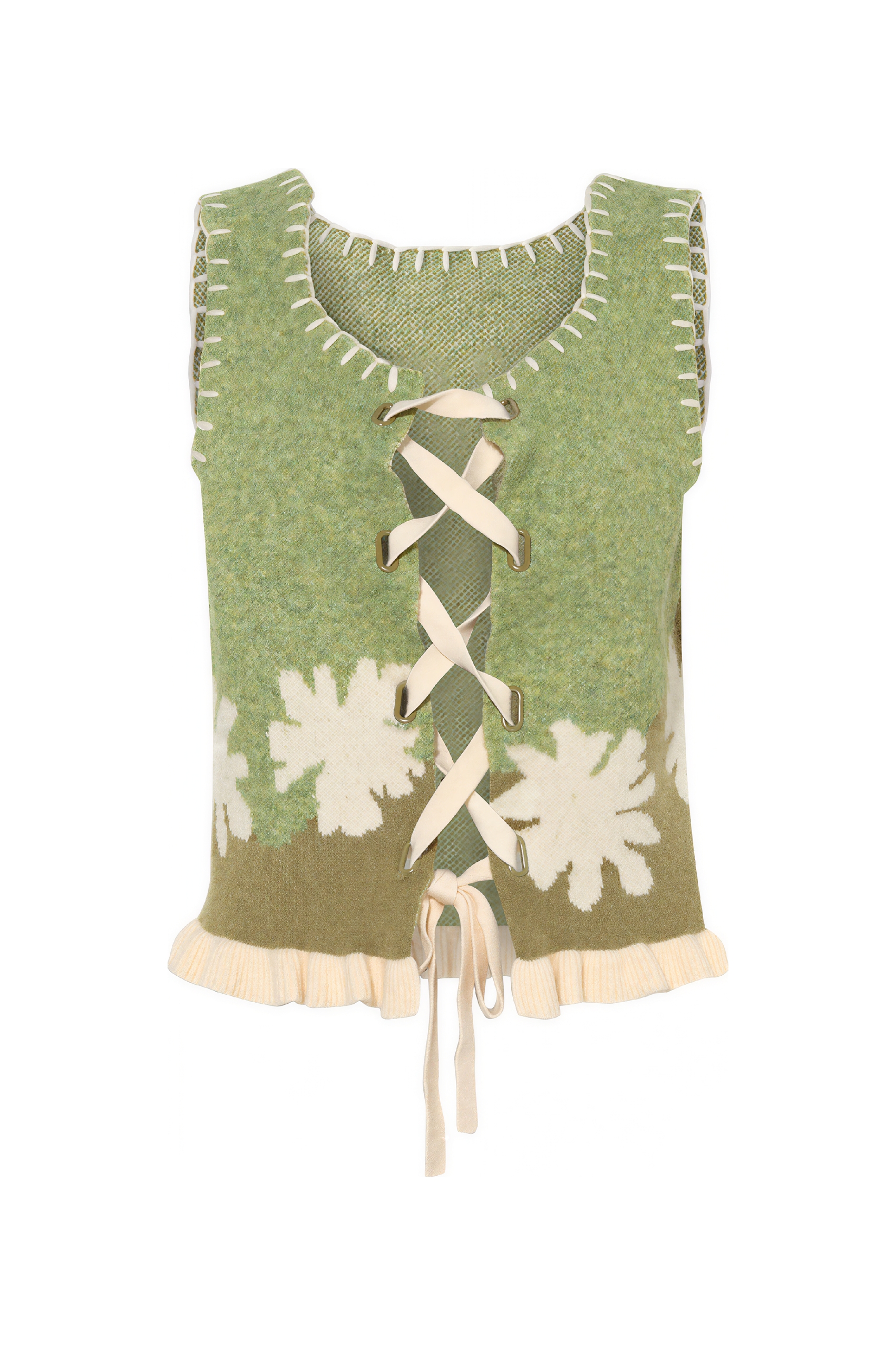 Cropped Knit Sweater Vest