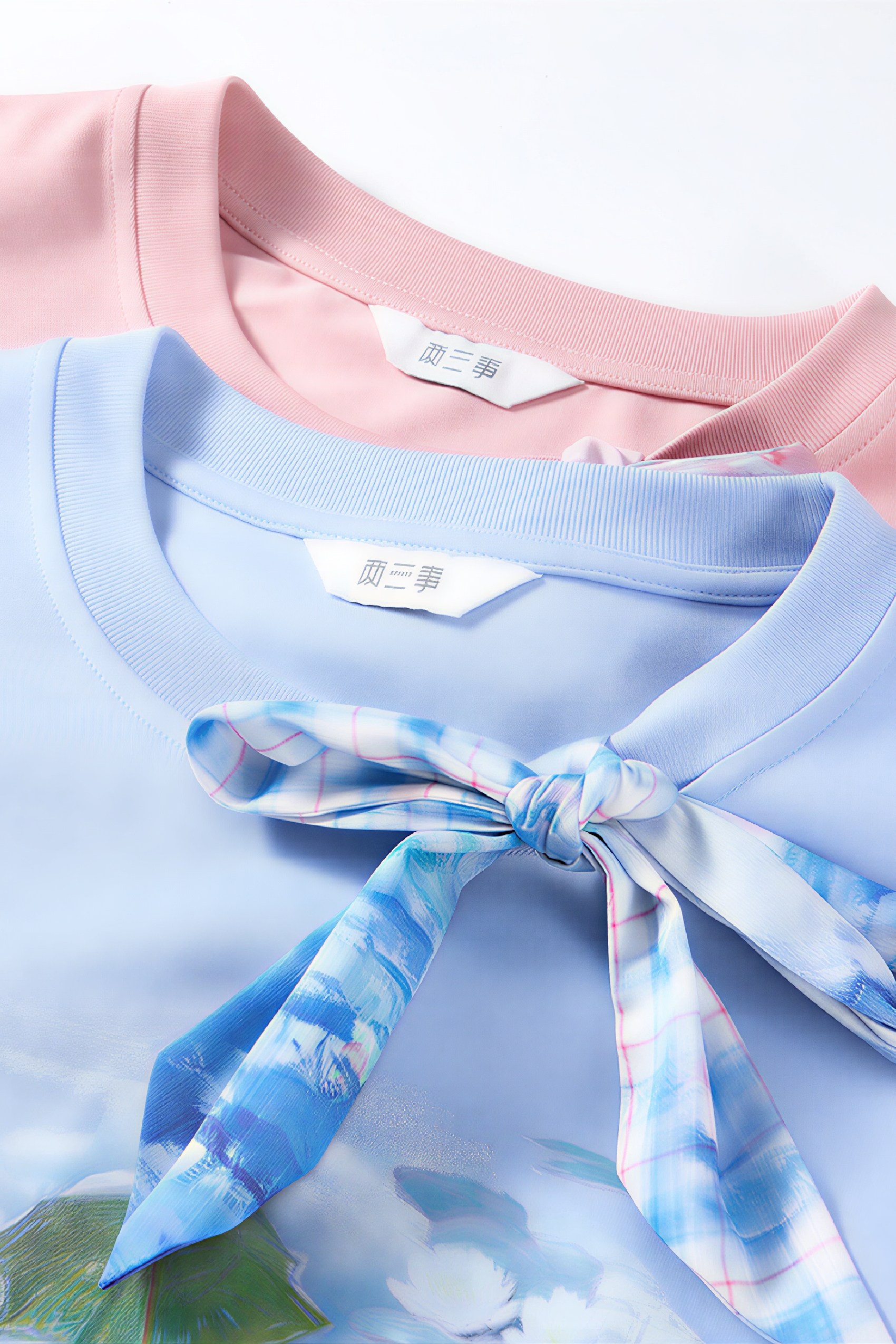 Monet-Inspired Layered Long-Sleeve T-Shirt