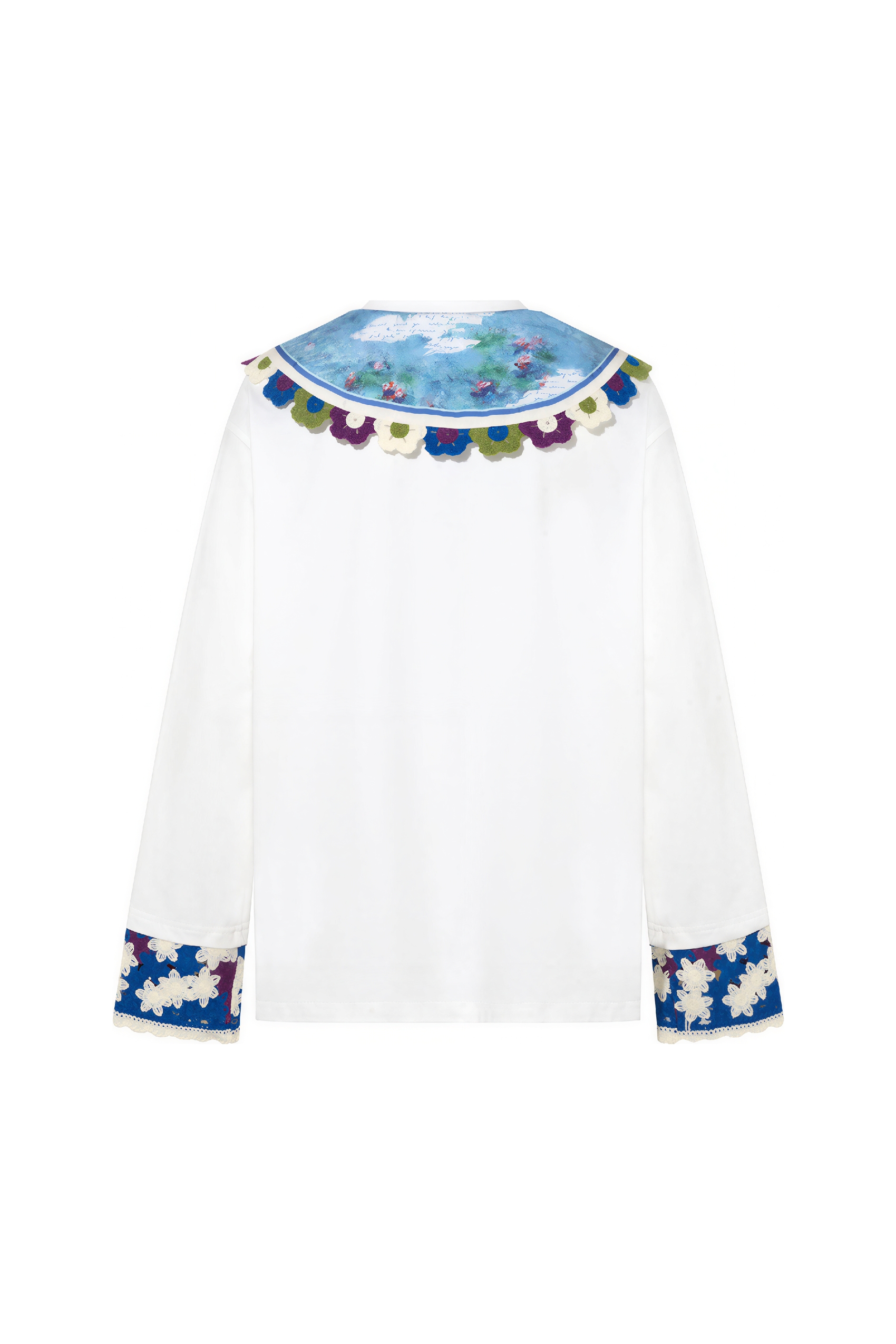 Designer Crochet Detail Collared T-Shirt