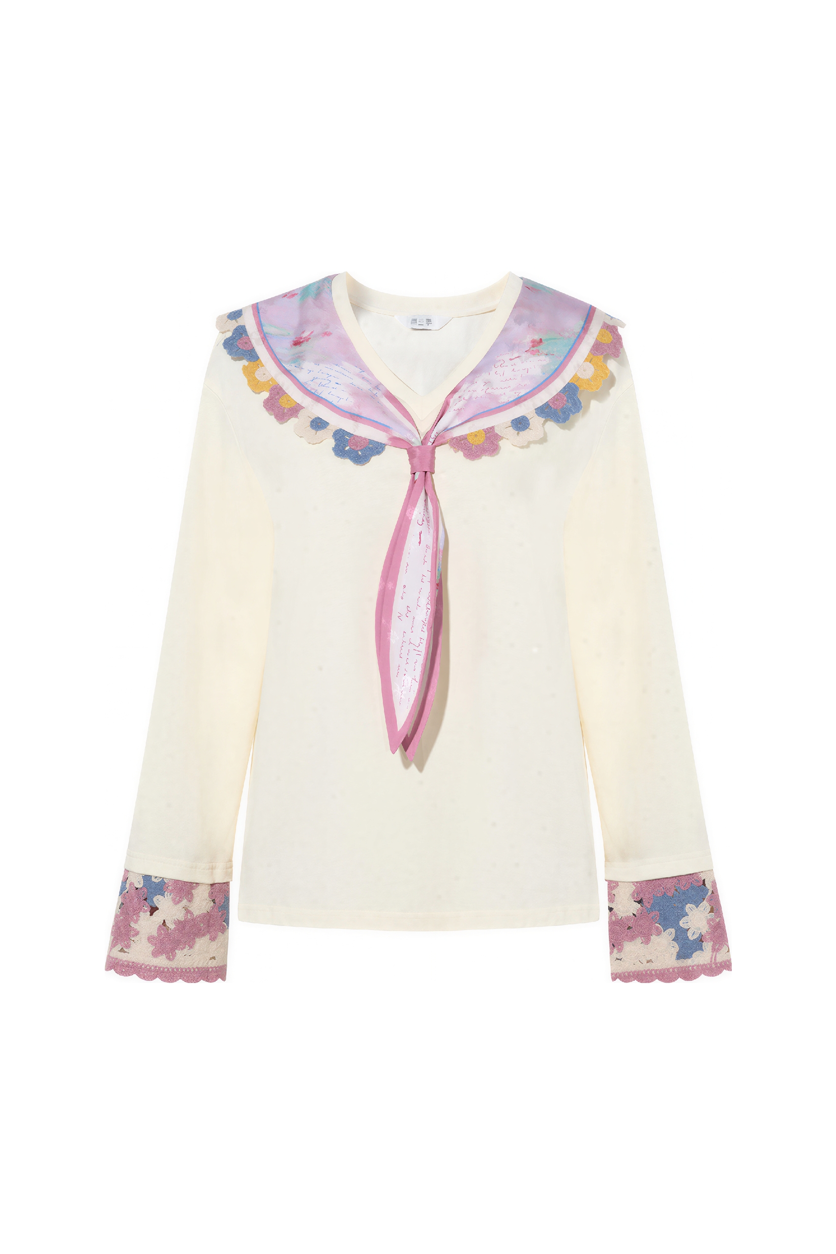 Designer Crochet Detail Collared T-Shirt