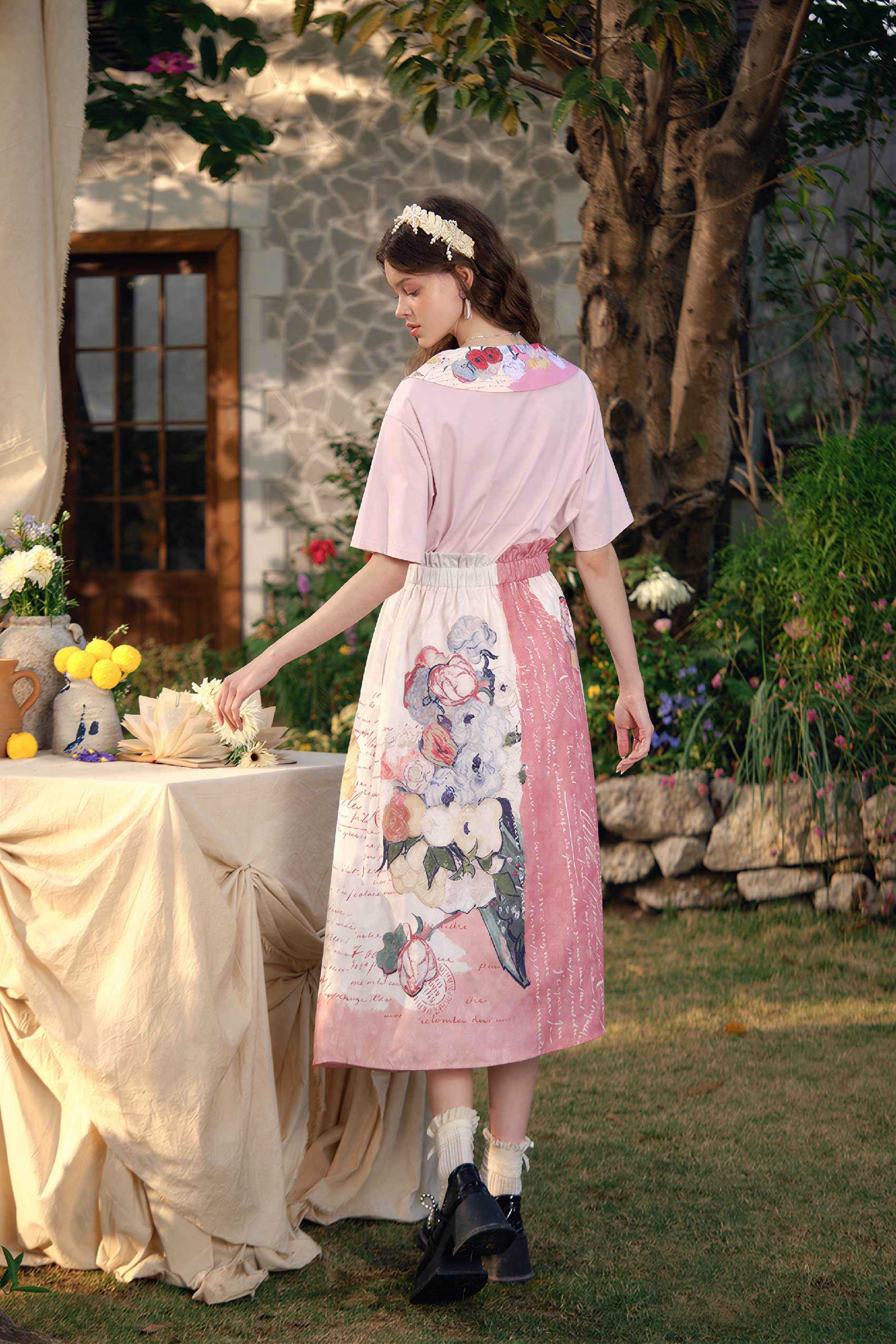 Van Gogh-Inspired Relaxed-Fit Half-Sleeve T-Shirt